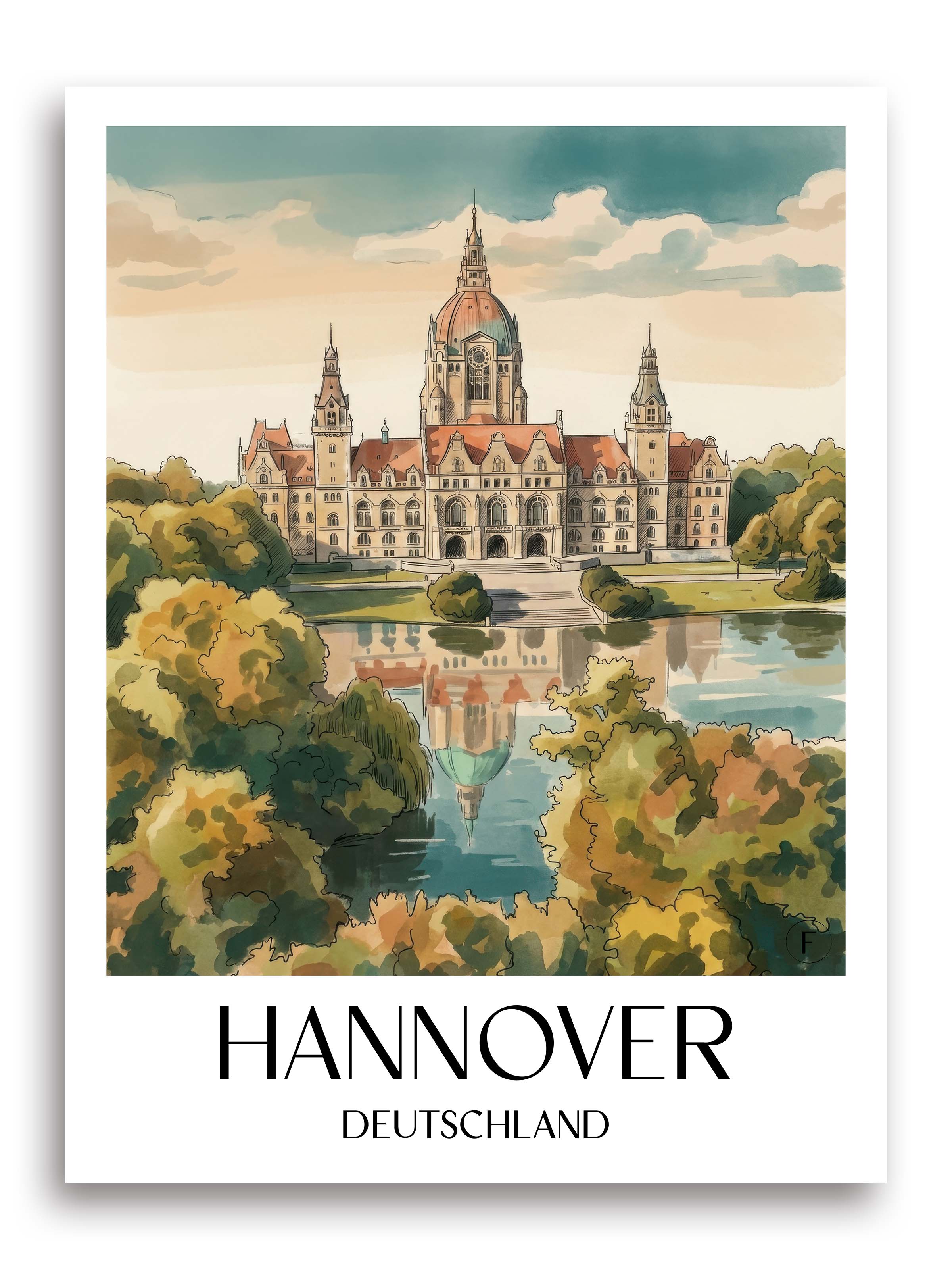 hannover-deutschland-poster-aquarell