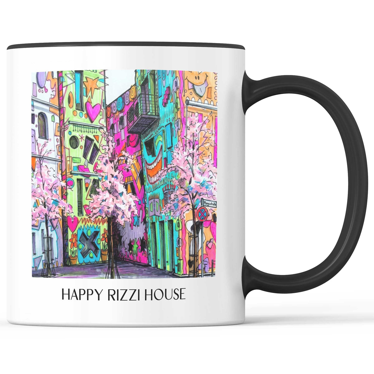 Happy Rizzi House Kaffeebecher - Braunschweig - Deutschland Becher - Kaffeetasse im Tag Graffiti Stil - favplace