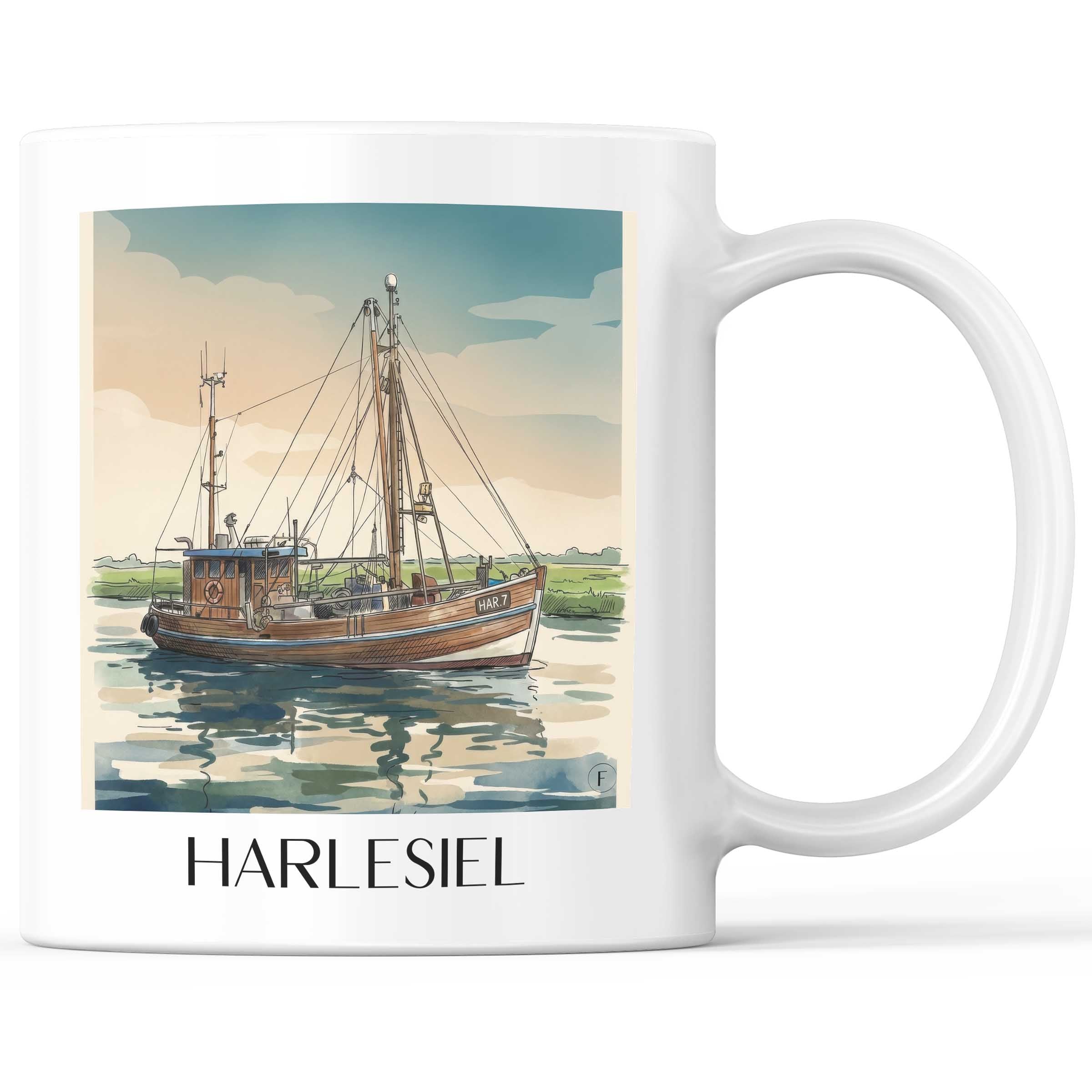 harlesiel-ostfriesland-deutschland-kaffeebecher-aquarell