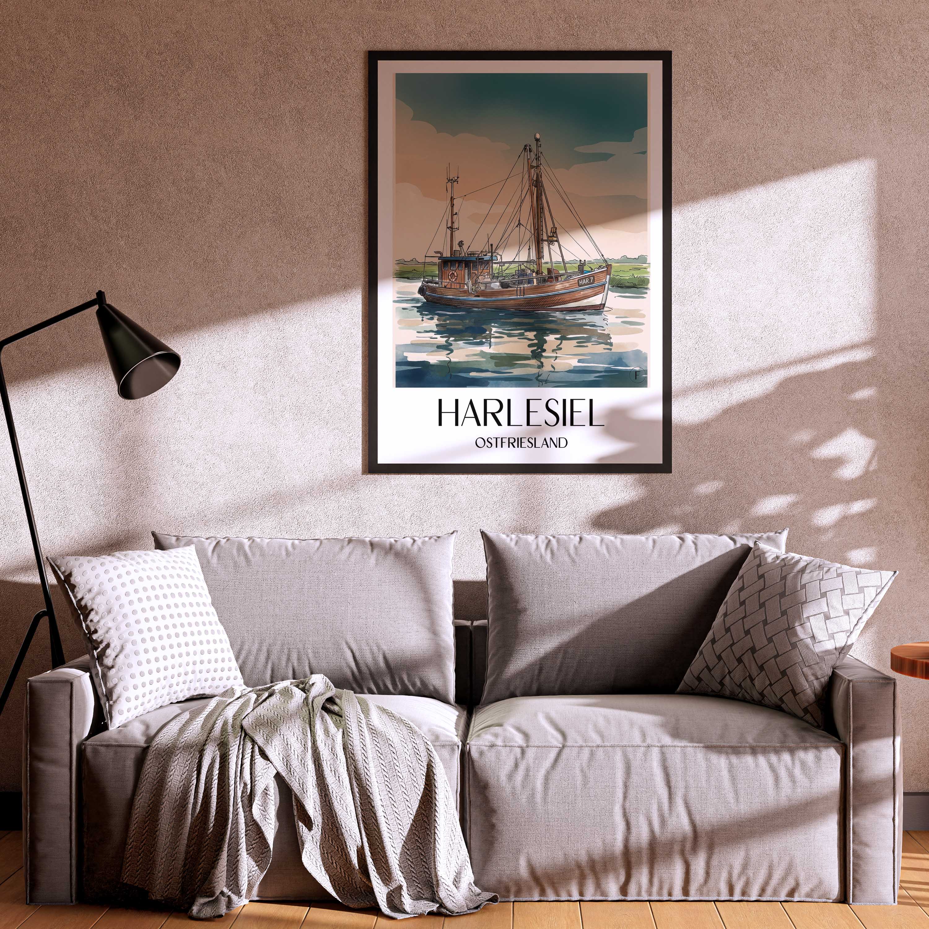 harlesiel-ostfriesland-deutschland-poster-aquarell