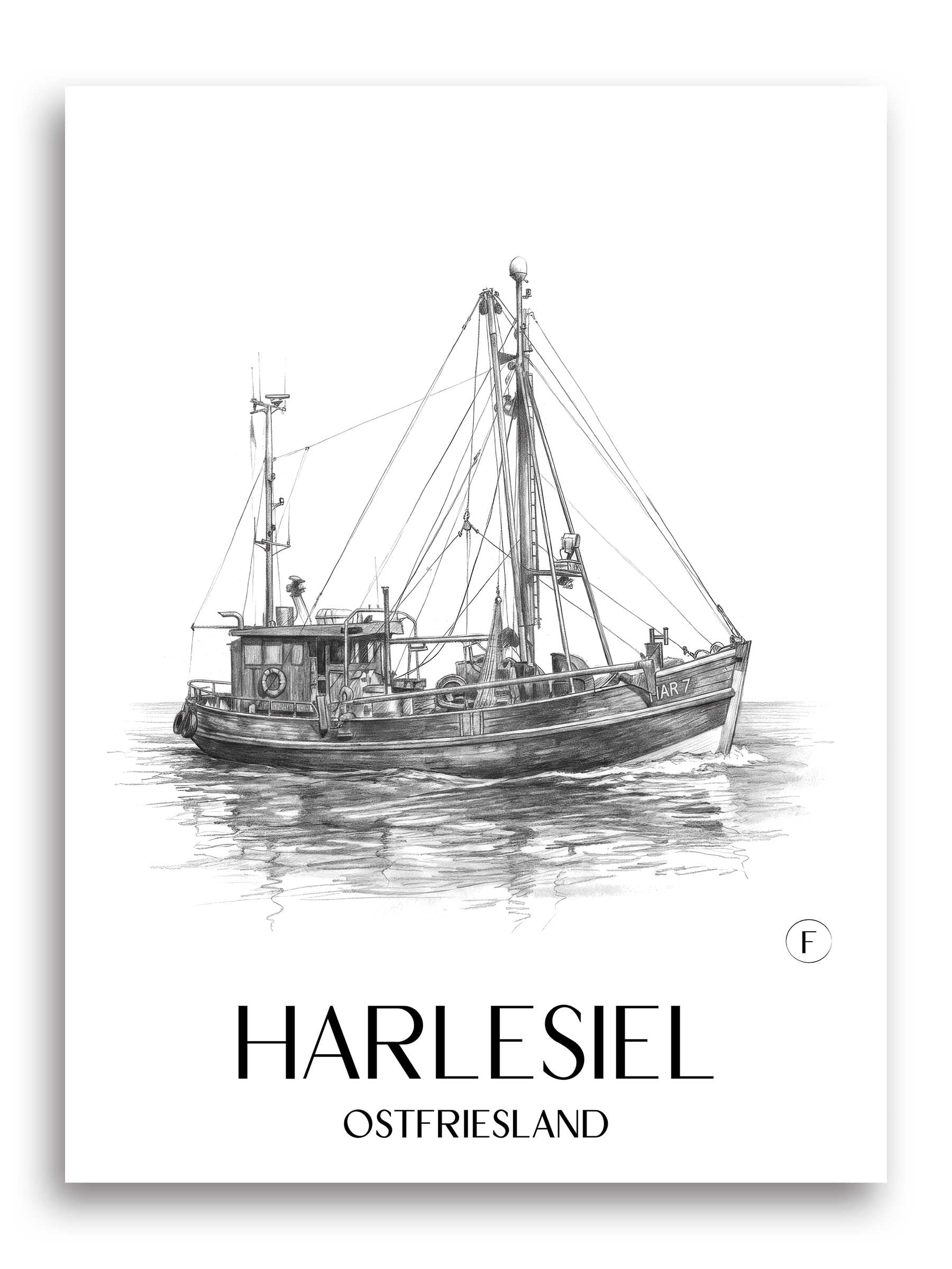 harlesiel-ostfriesland-deutschland-poster-bleistift-zeichnung-drawing