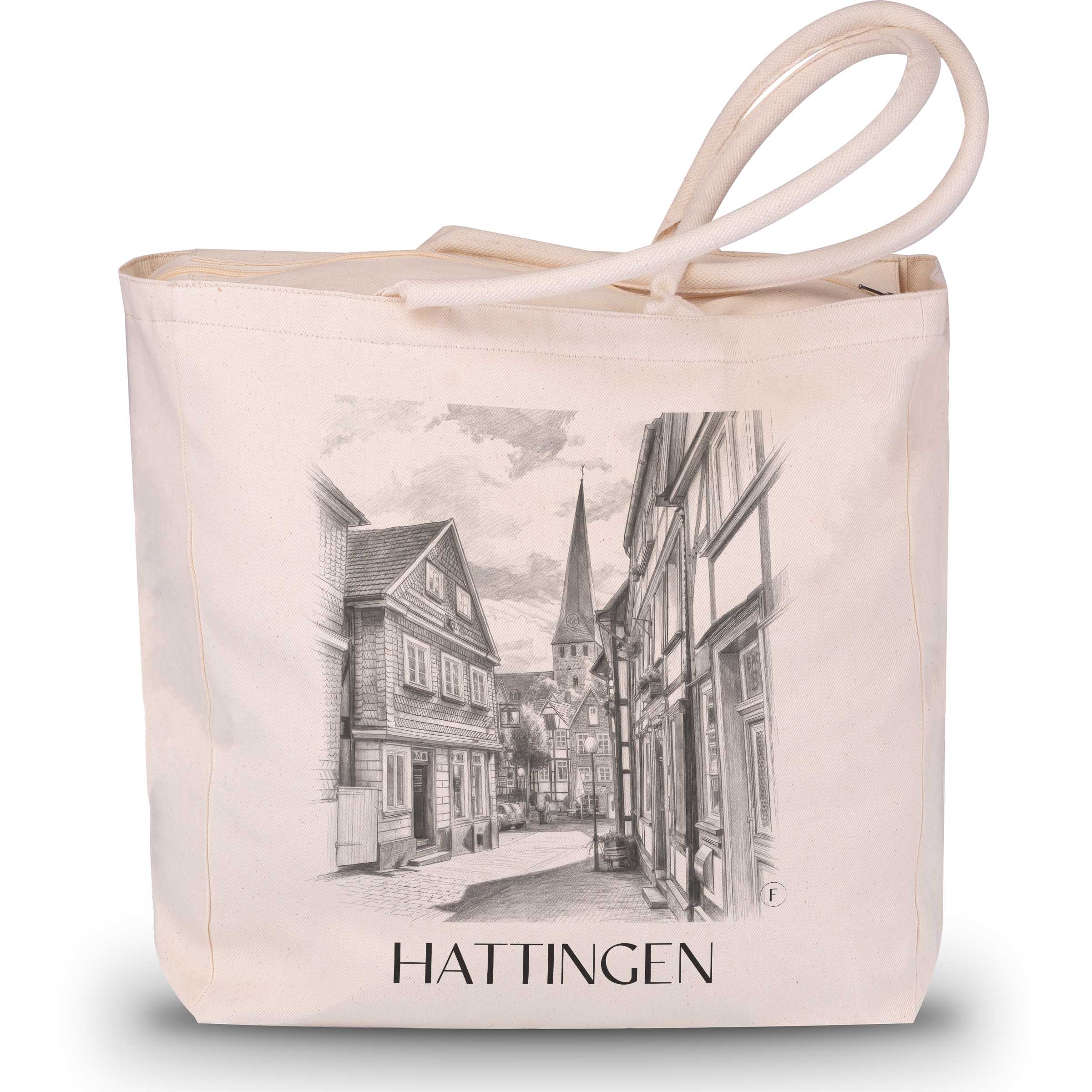 hattingen-deutschland-einkaufstasche-bleistift-zeichnung-drawing