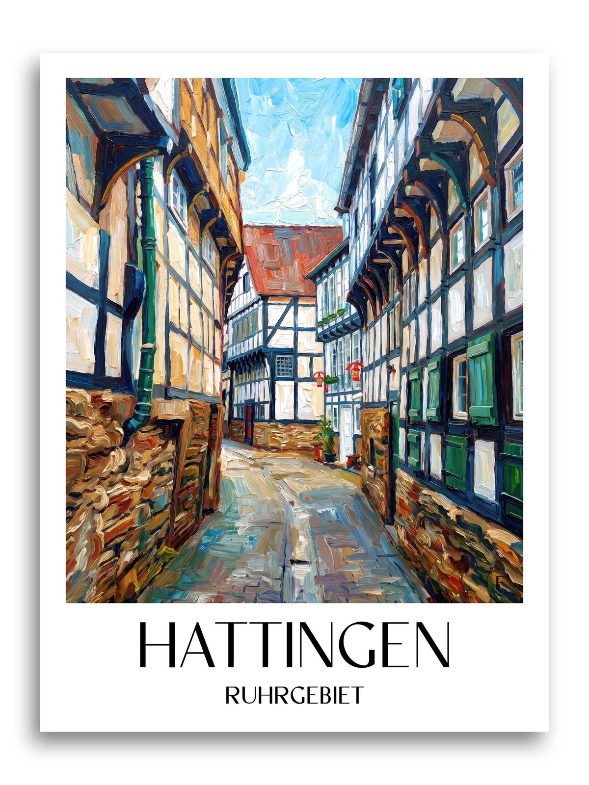 hattingen-ruhrgebiet-deutschland-poster-oil-painting-oelgemaelde