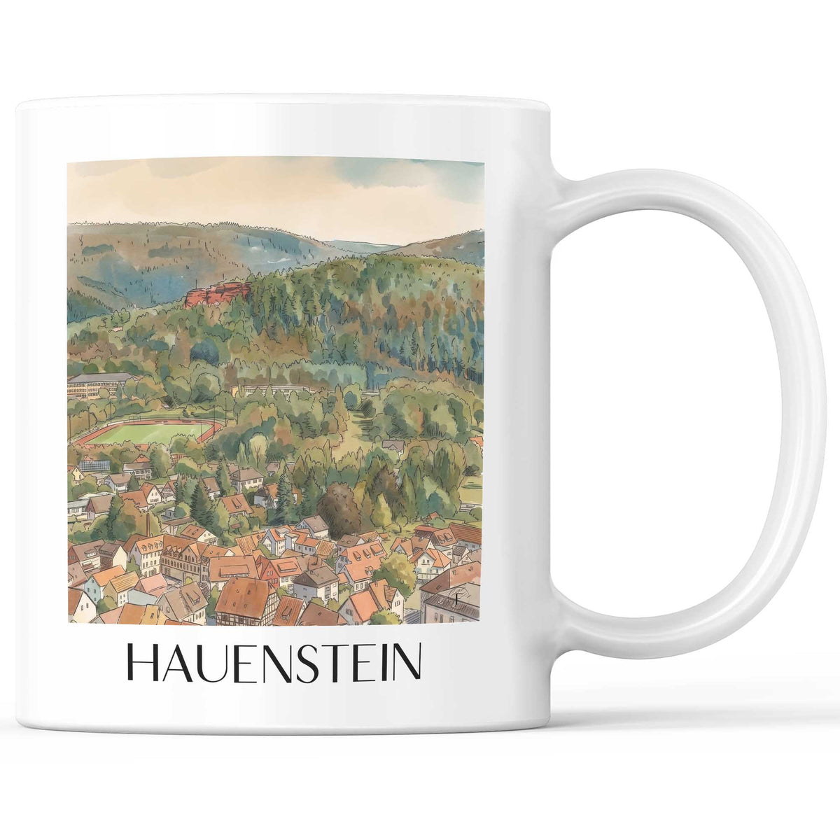 hauenstein-pfälzerwald-deutschland-kaffeebecher-aquarell