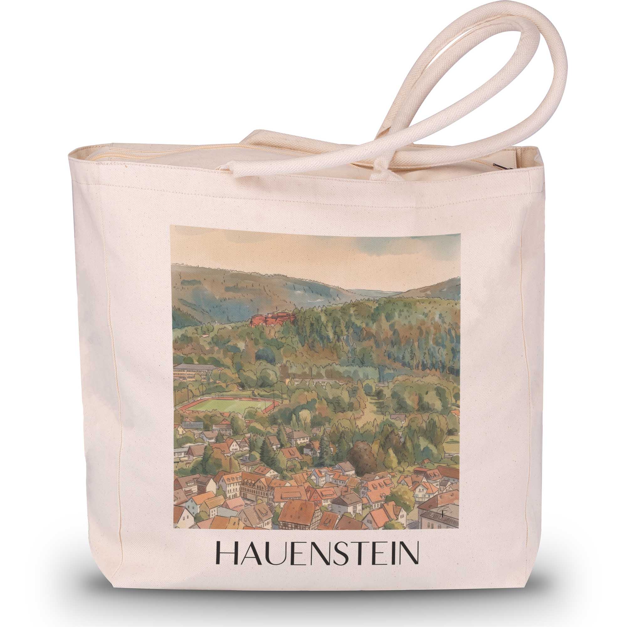 hauenstein-pfälzerwald-deutschland-einkaufstasche-aquarell
