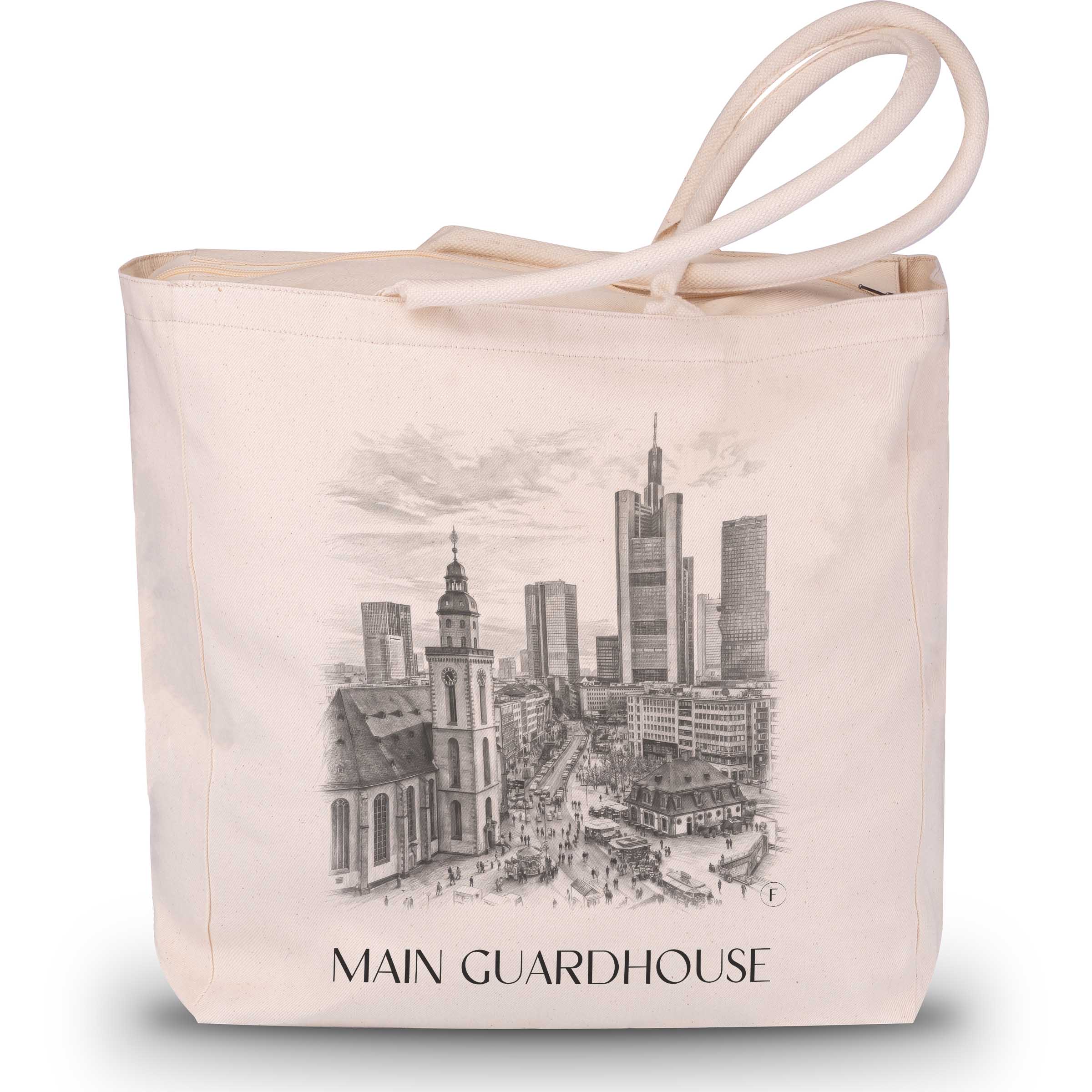 Hauptwache Shopping Tasche - Frankfurt - Deutschland Tote Bag - Einkaufstasche im Zeichnung Stil