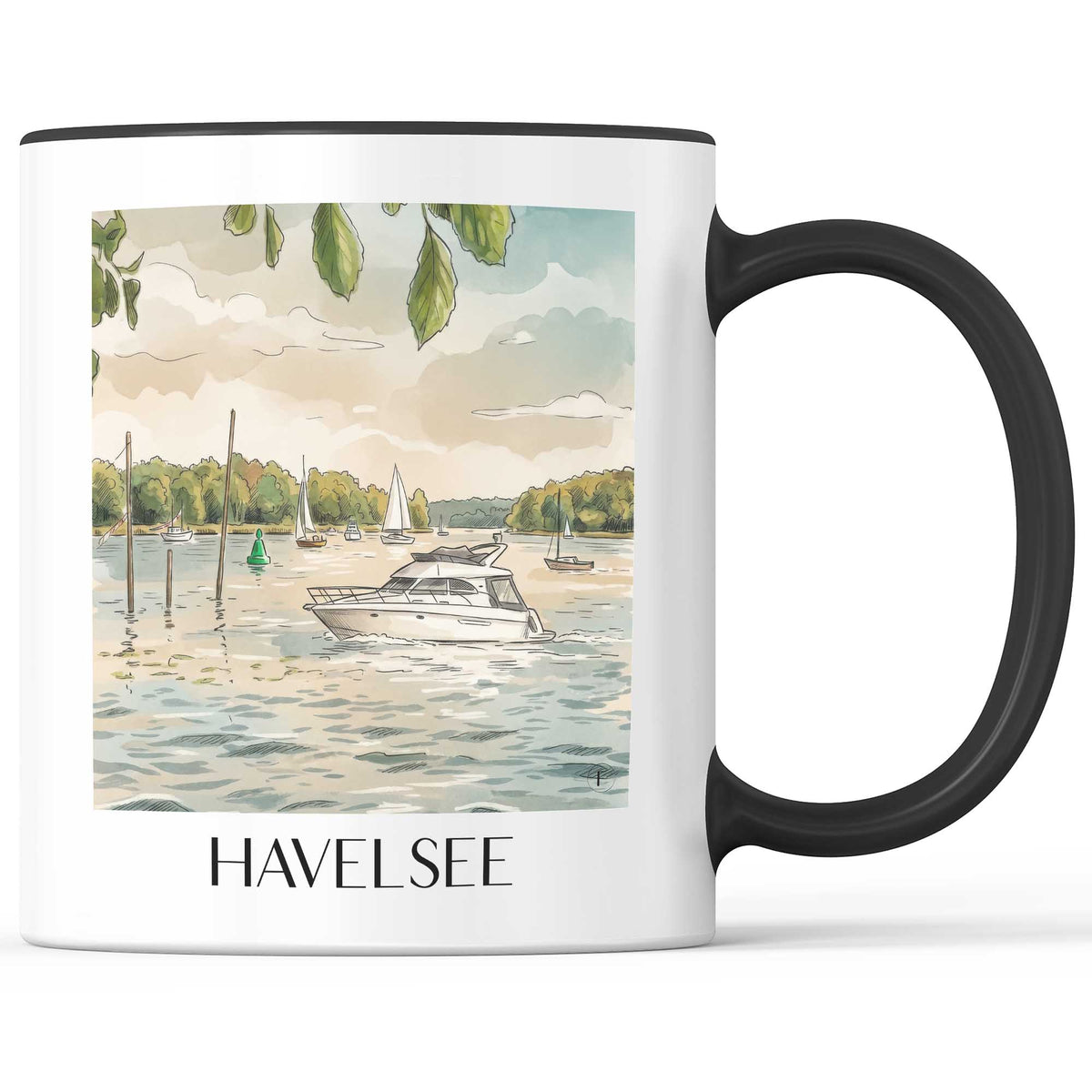 havelsee-havelland-deutschland-kaffeebecher-aquarell