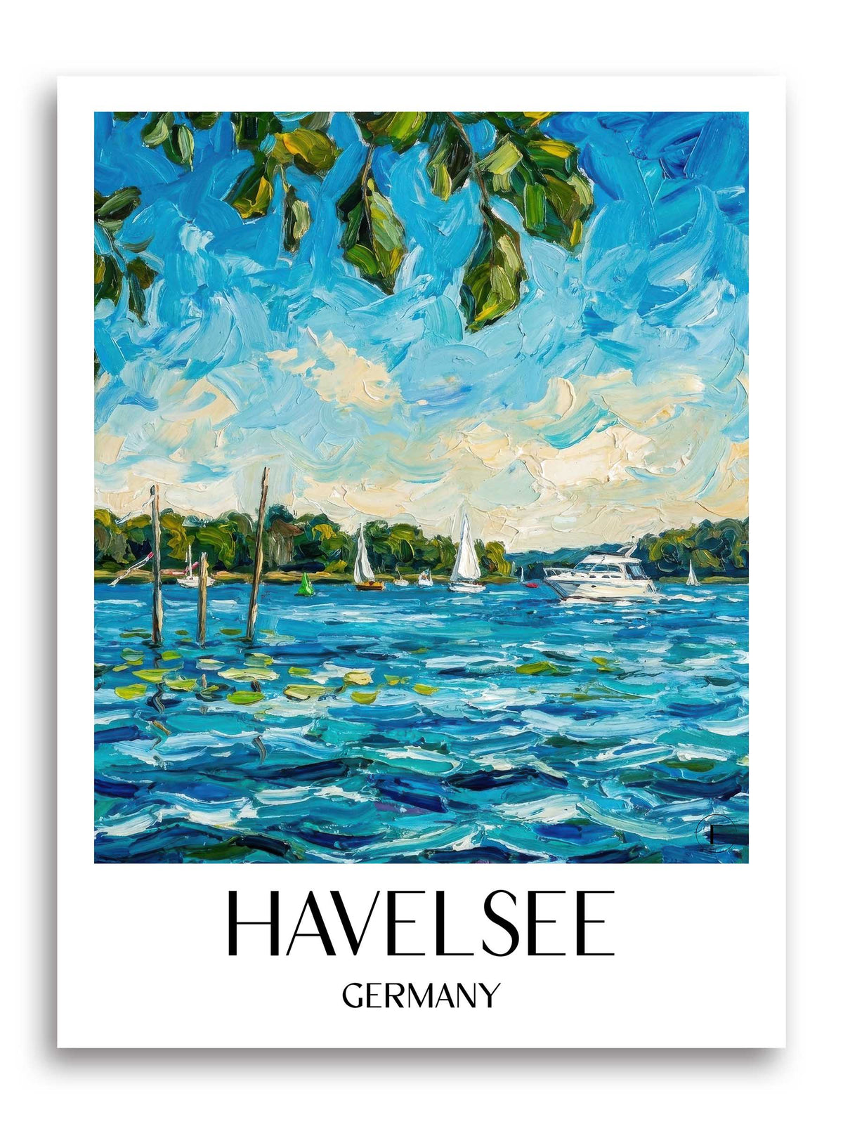 Havelsee Poster - Havelland - Deutschland Kunstdruck - Ölgemälde von A4 bis A1 - favplace