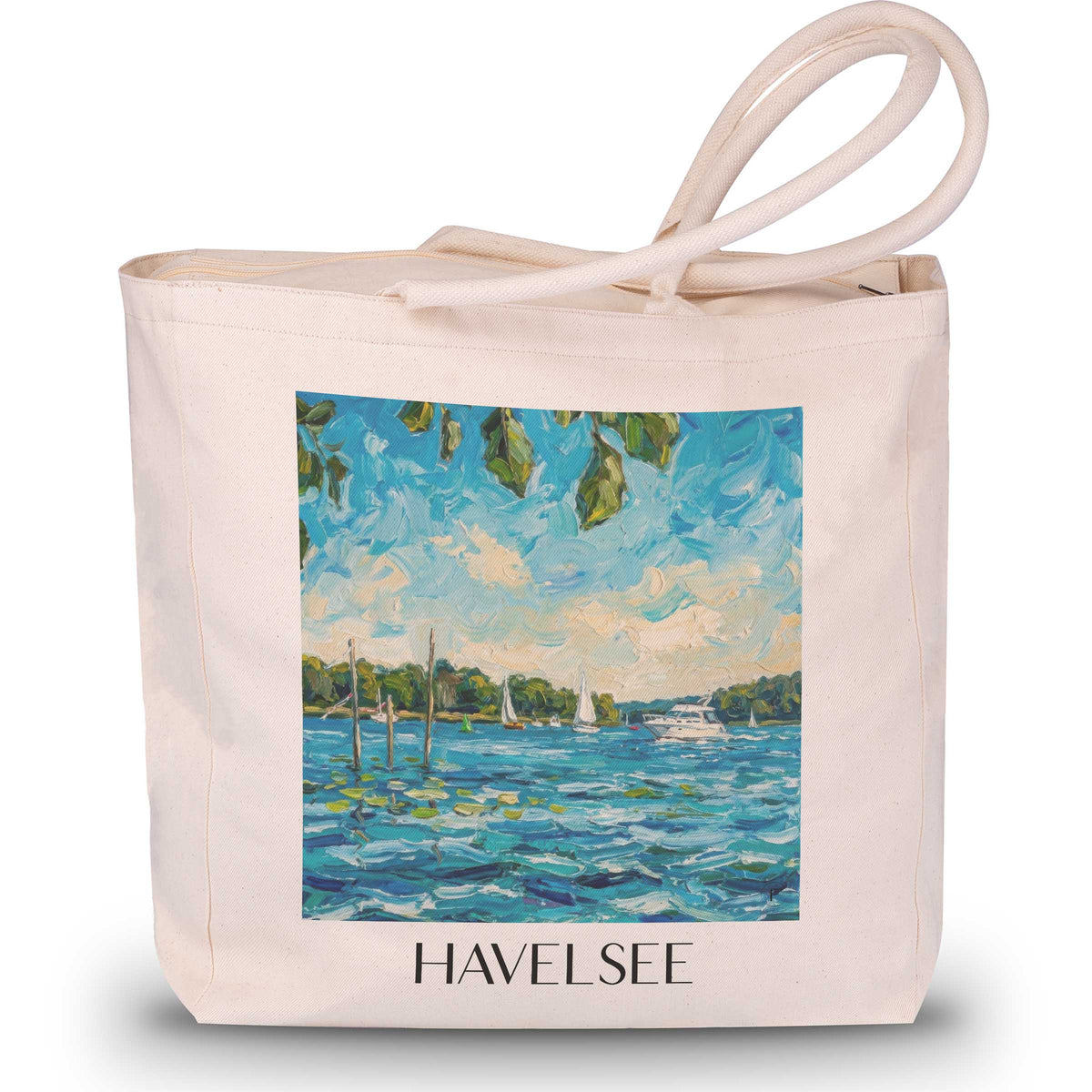 Havelsee Shopping Tasche - Havelland - Deutschland Tote Bag - Einkaufstasche im Ölgemälde Stil - favplace