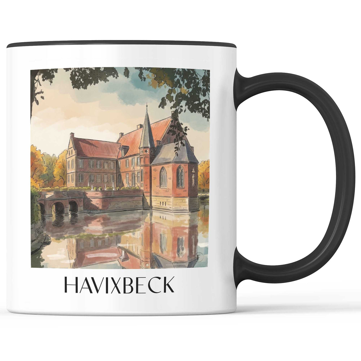 havixbeck-münsterland-deutschland-kaffeebecher-aquarell