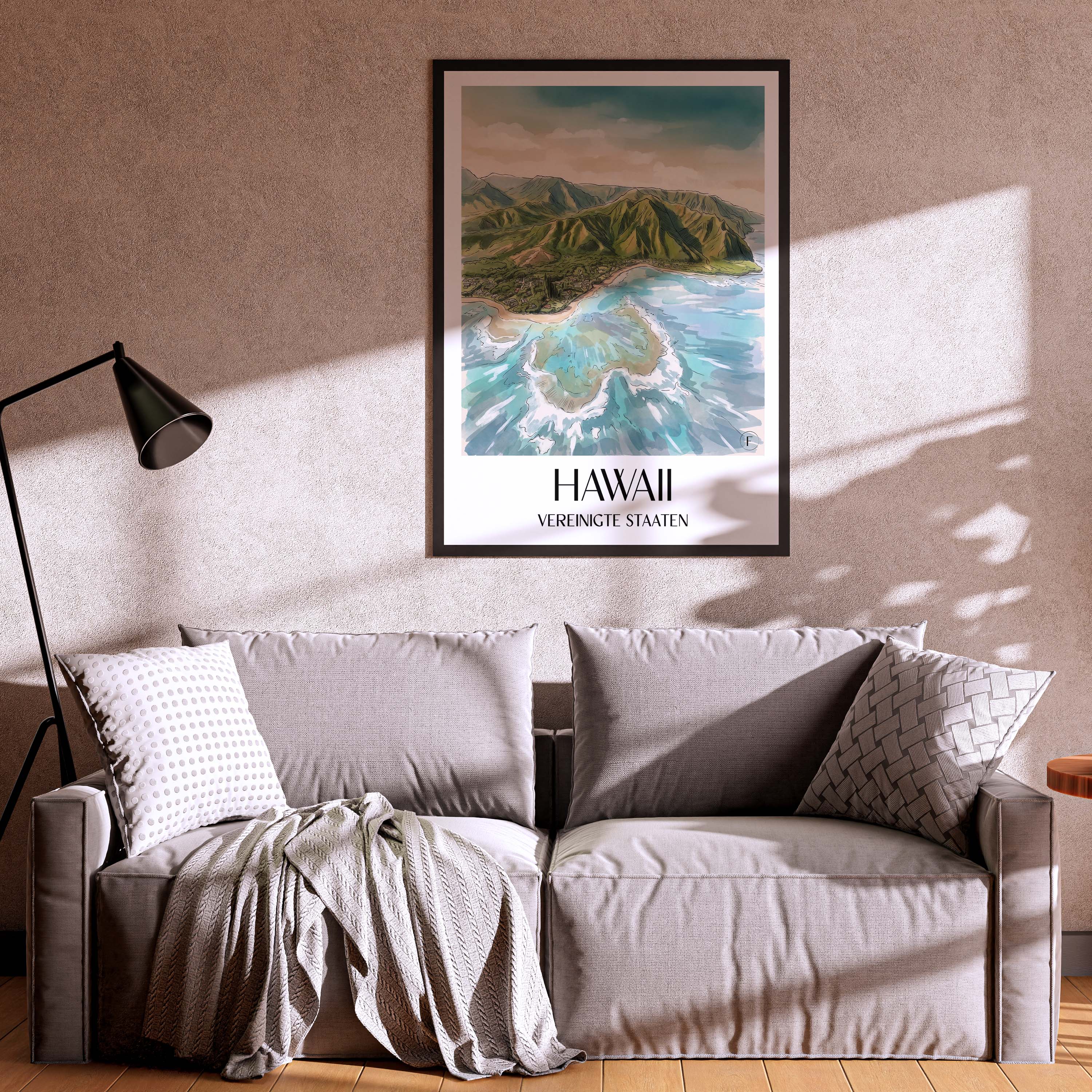 hawaii-vereinigte-staaten-poster-aquarell