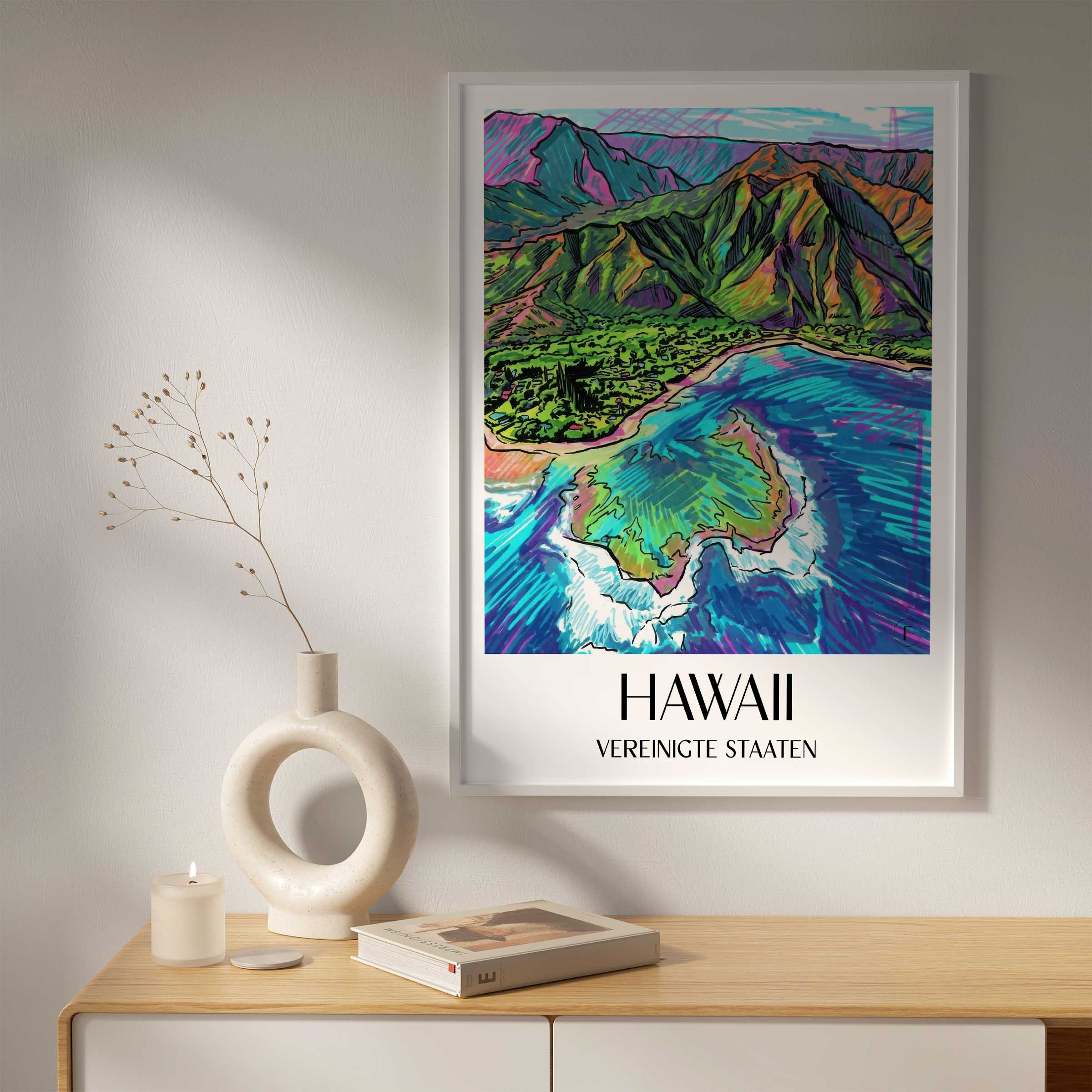 hawaii-vereinigte-staaten-poster-graffiti