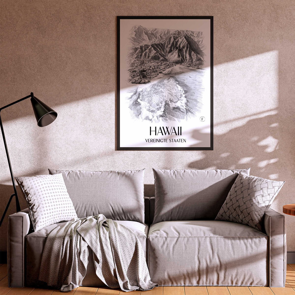 hawaii-vereinigte-staaten-poster-bleistift-zeichnung-drawing