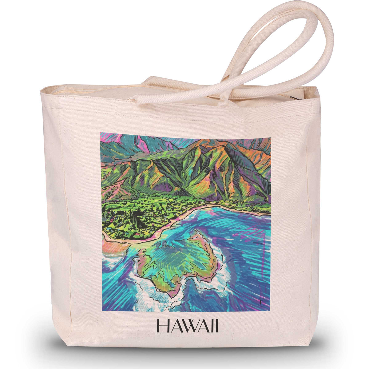 Hawaii - Vereinigte Staaten Tote Bag - Einkaufstasche im Tag Graffiti Stil - favplace