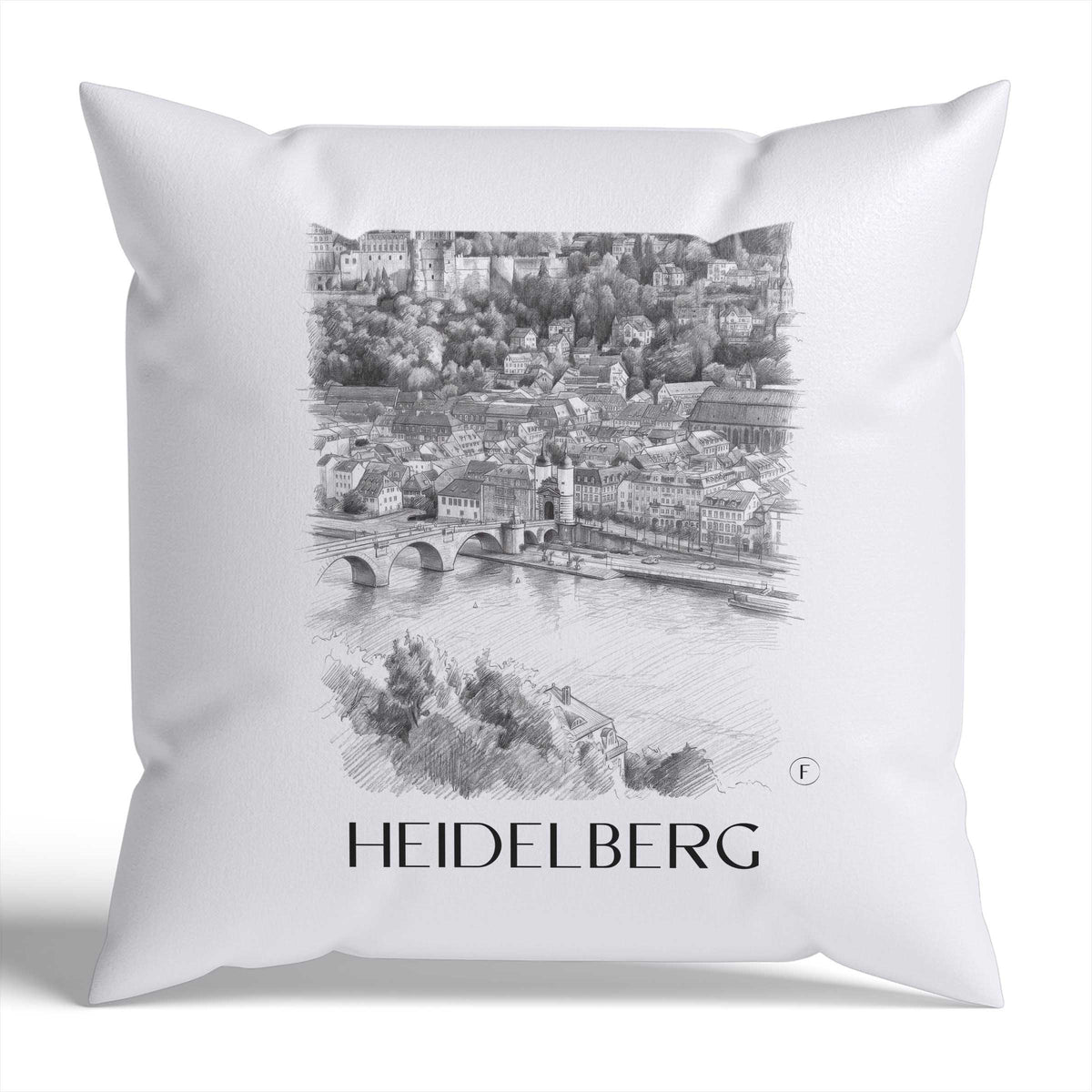 heidelberg-baden-württemberg-deutschland-kissenbezug-bleistift-zeichnung-drawing