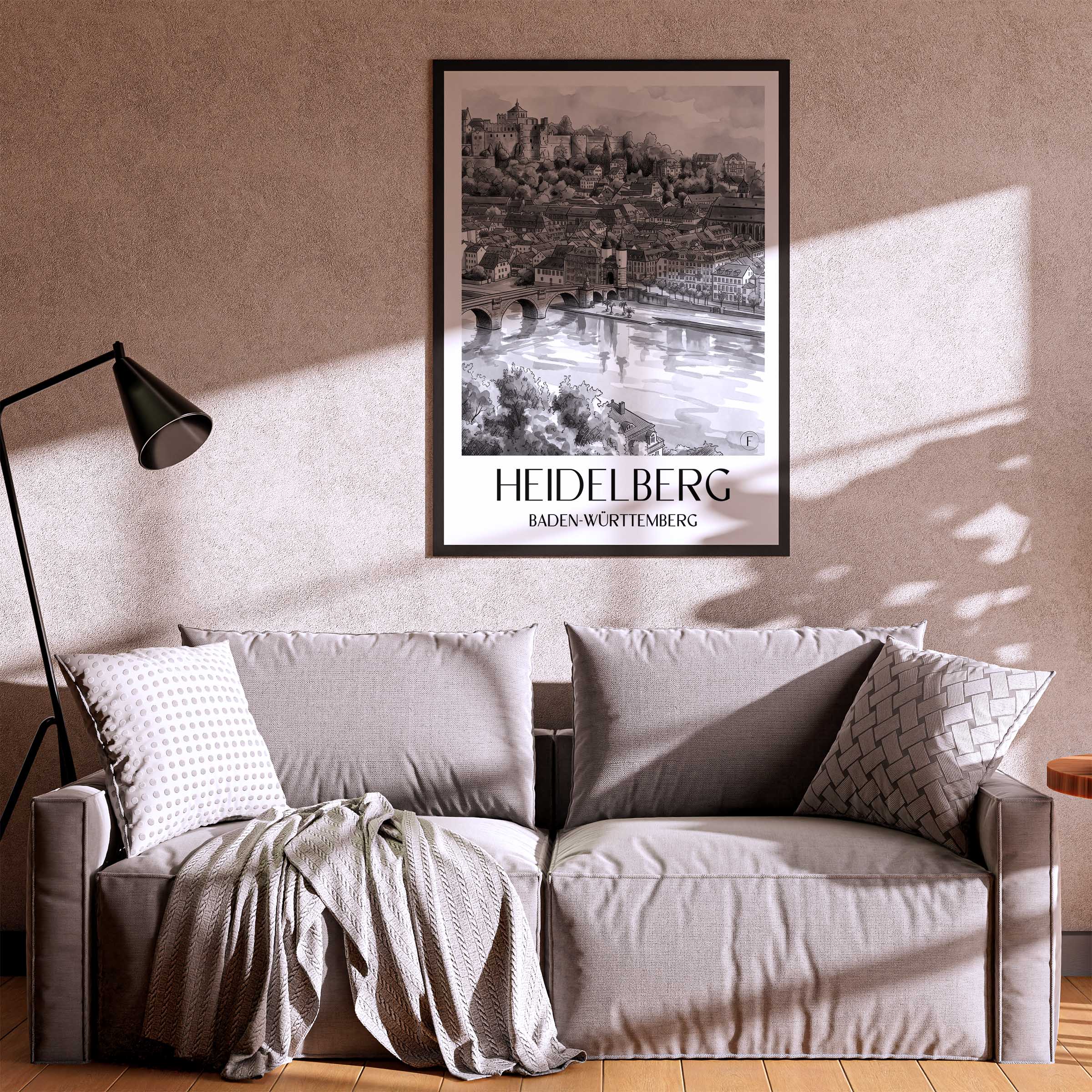 heidelberg-baden-württemberg-deutschland-poster-aquarell-schwarz-weiss