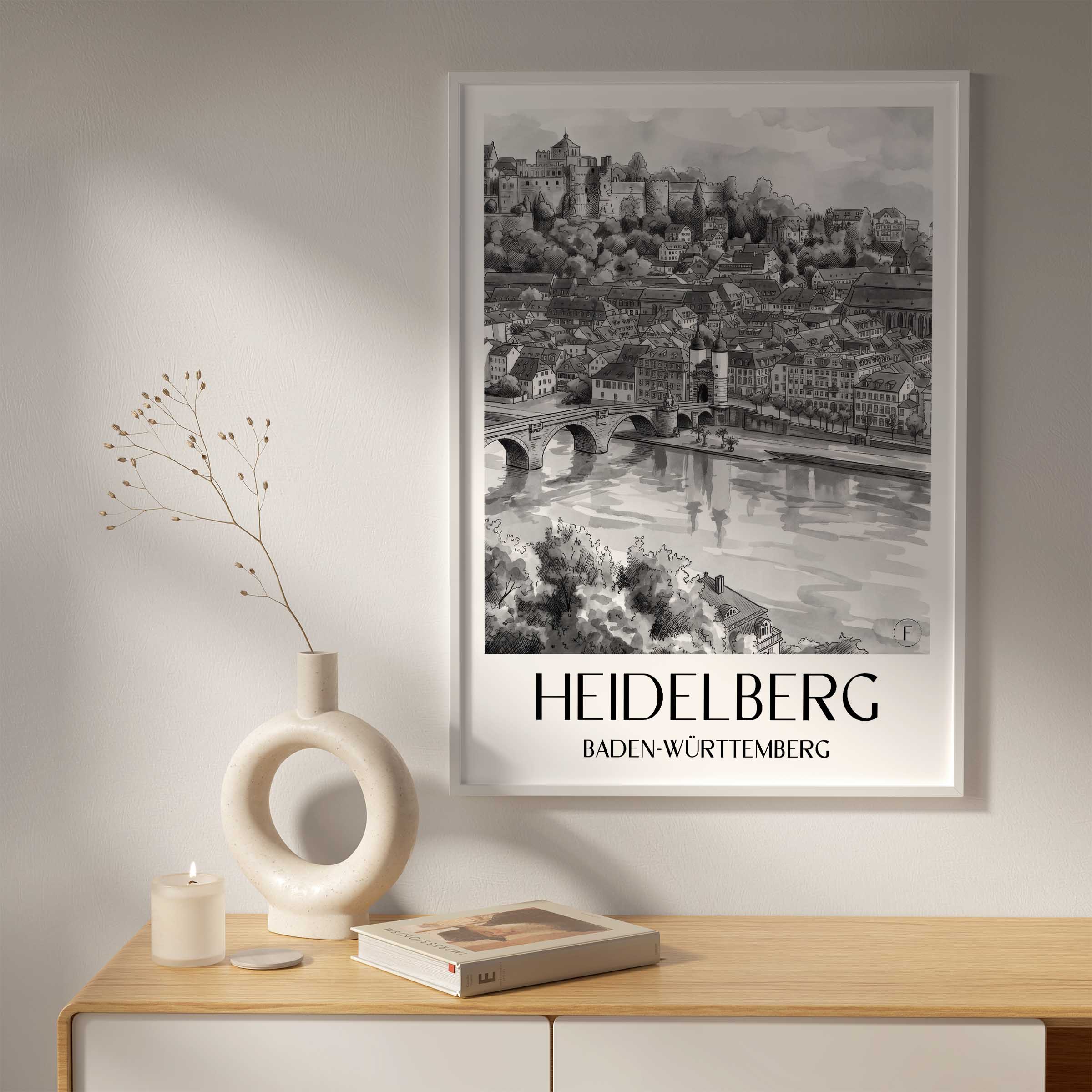 heidelberg-baden-württemberg-deutschland-poster-aquarell-schwarz-weiss
