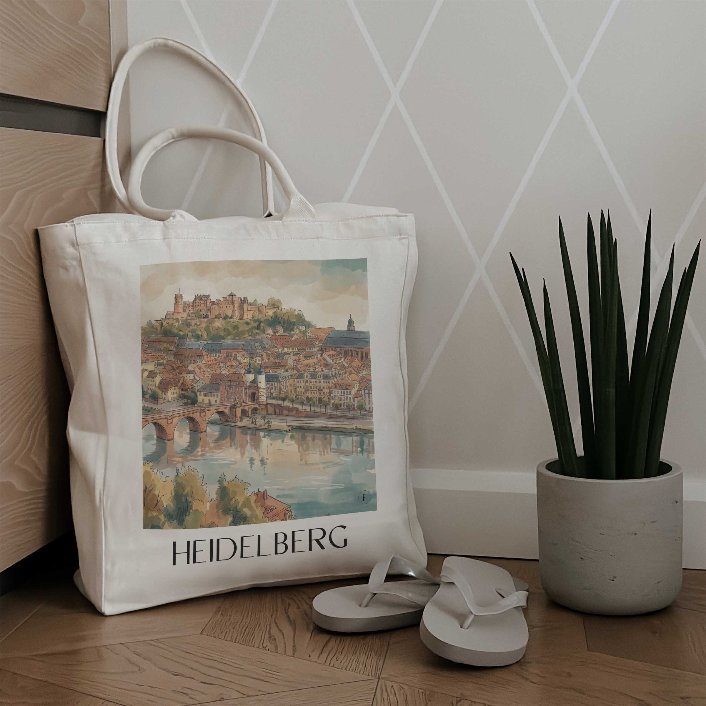 heidelberg-baden-württemberg-deutschland-einkaufstasche-aquarell