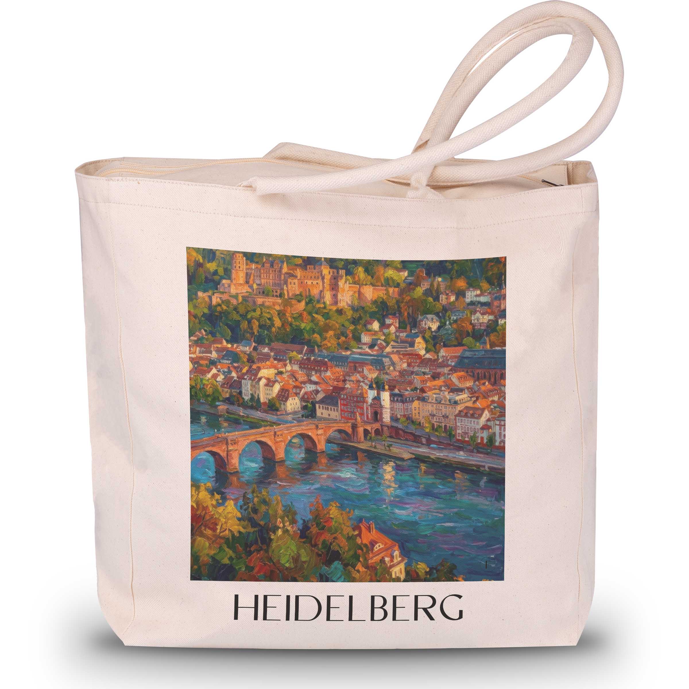 heidelberg-baden-württemberg-deutschland-einkaufstasche-oil-painting-oelgemaelde