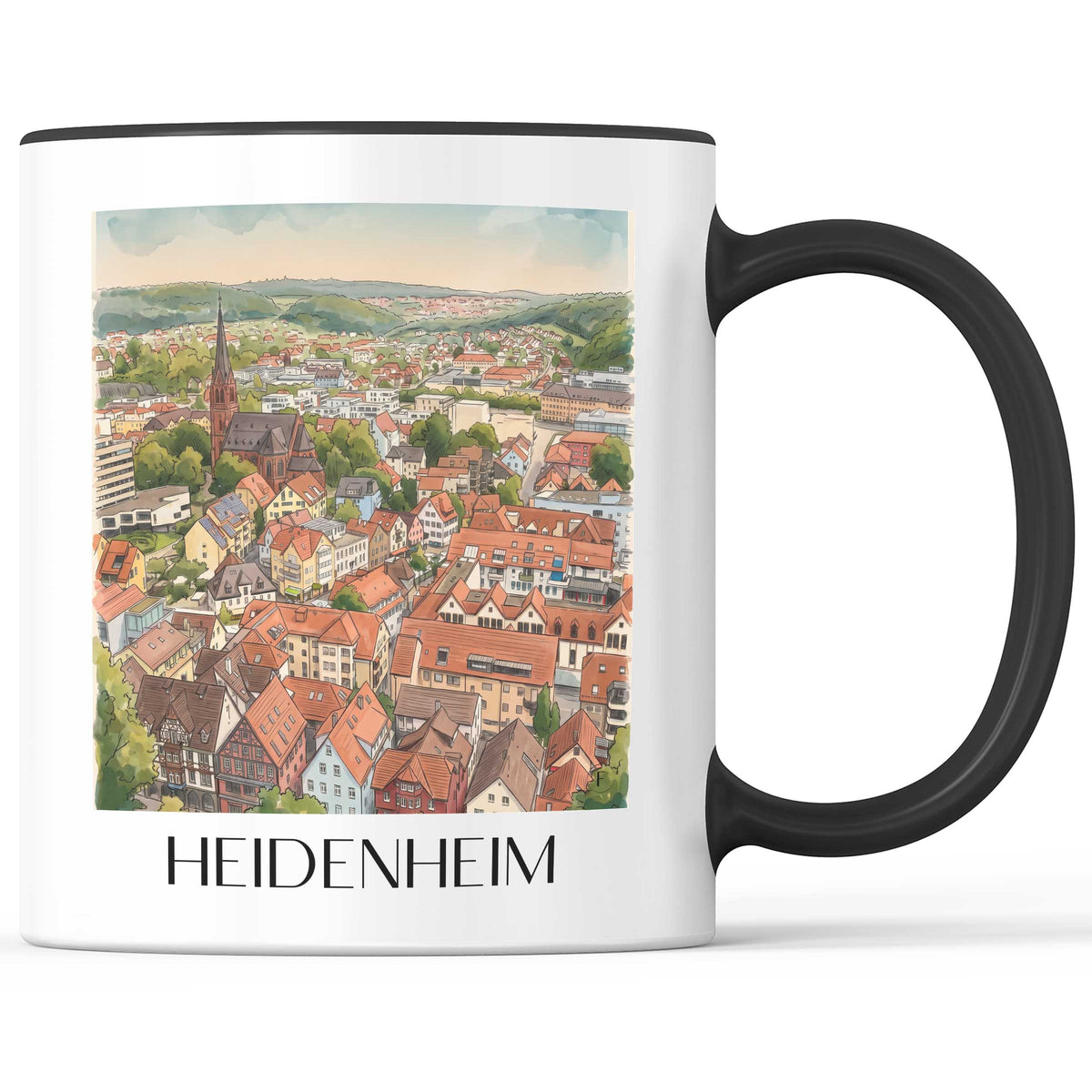 heidenheim-schwäbische-alb-deutschland-kaffeebecher-aquarell