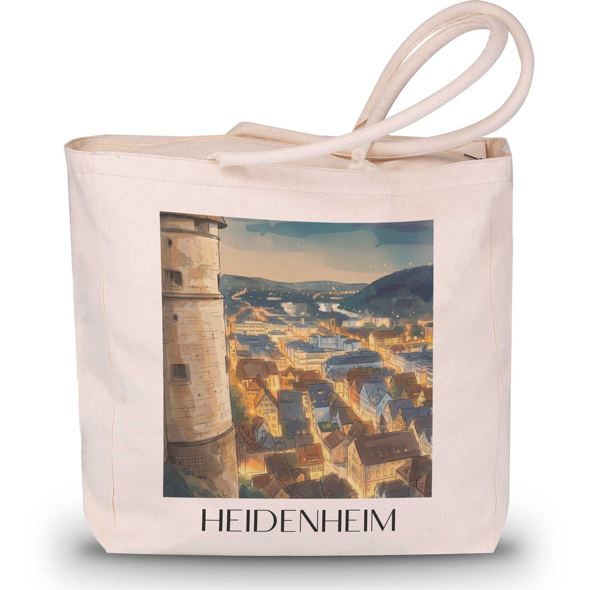 heidenheim-schwäbische-alb-deutschland-einkaufstasche-aquarell