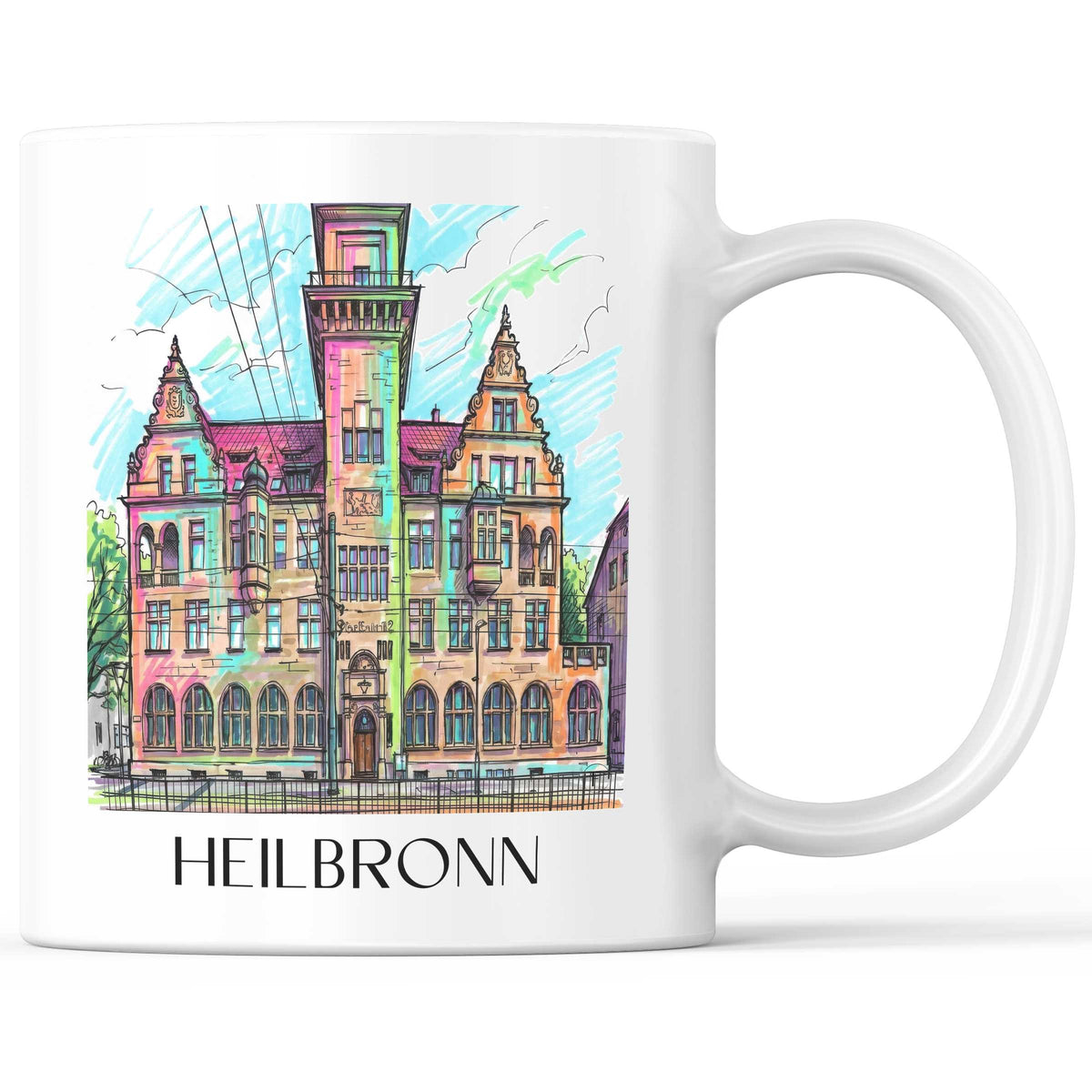 Heilbronn - Deutschland Becher - Kaffeetasse im Tag Graffiti Stil - favplace