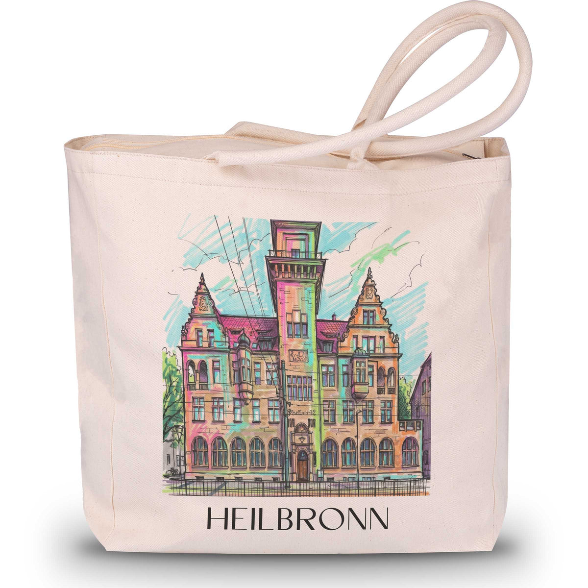 Heilbronn - Deutschland Tote Bag - Einkaufstasche im Tag Graffiti Stil - favplace