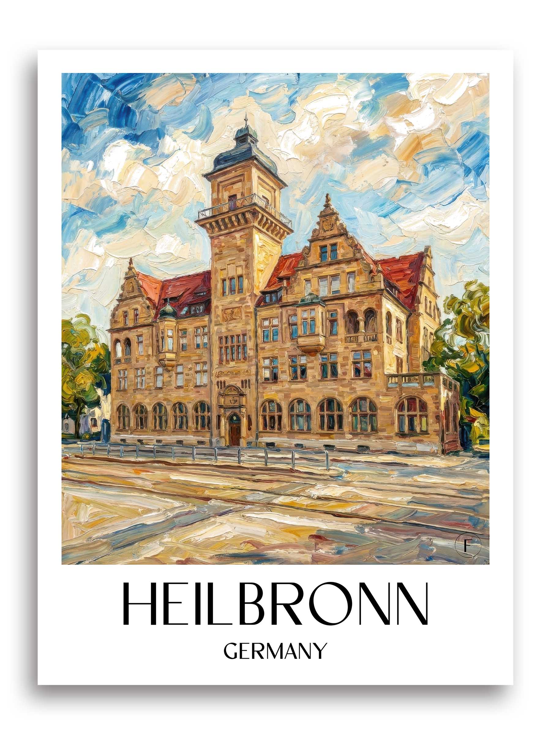 Heilbronn Poster - - Deutschland Kunstdruck - Ölgemälde von A4 bis A1 - favplace