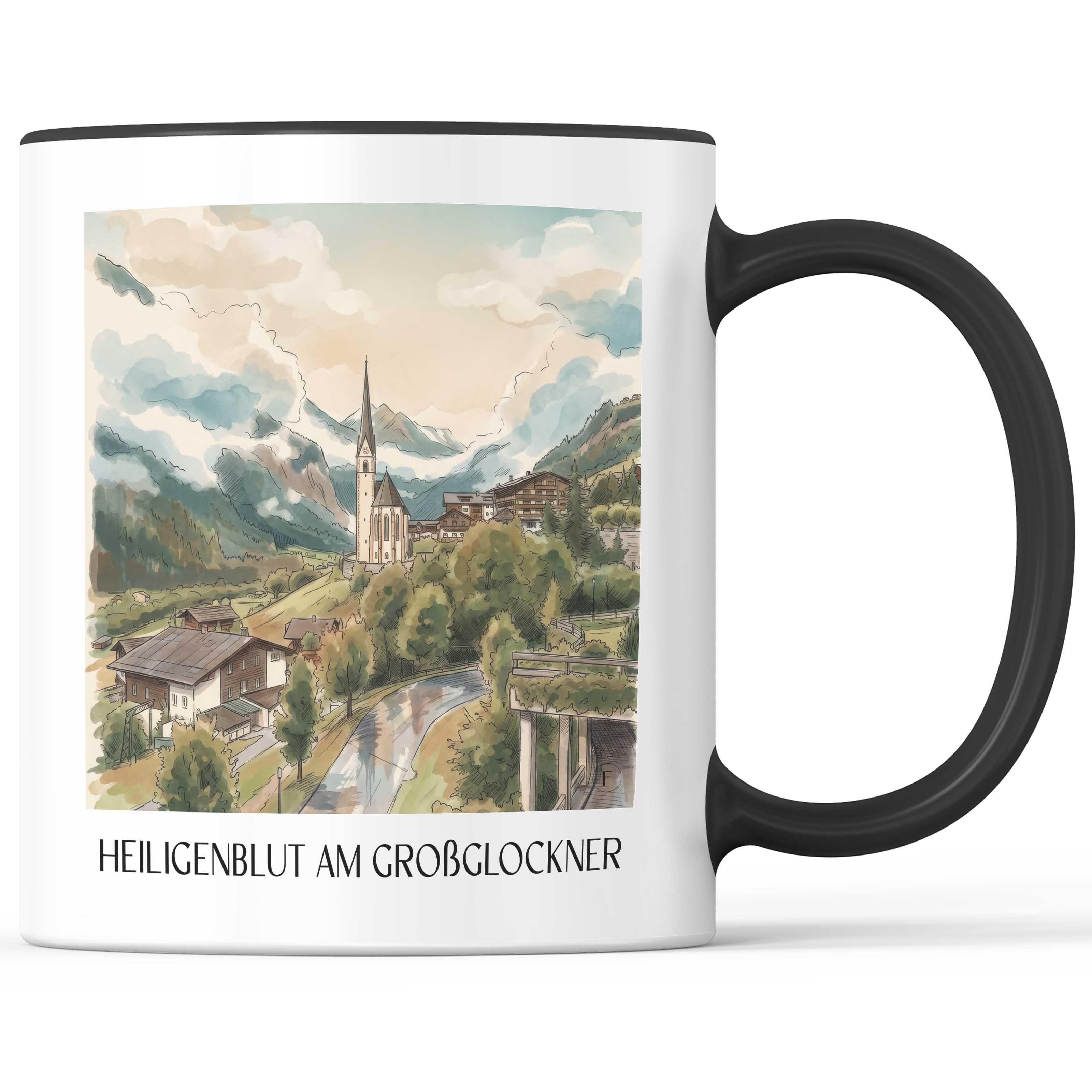 heiligenblut-am-großglockner-kärnten-österreich-kaffeebecher-aquarell