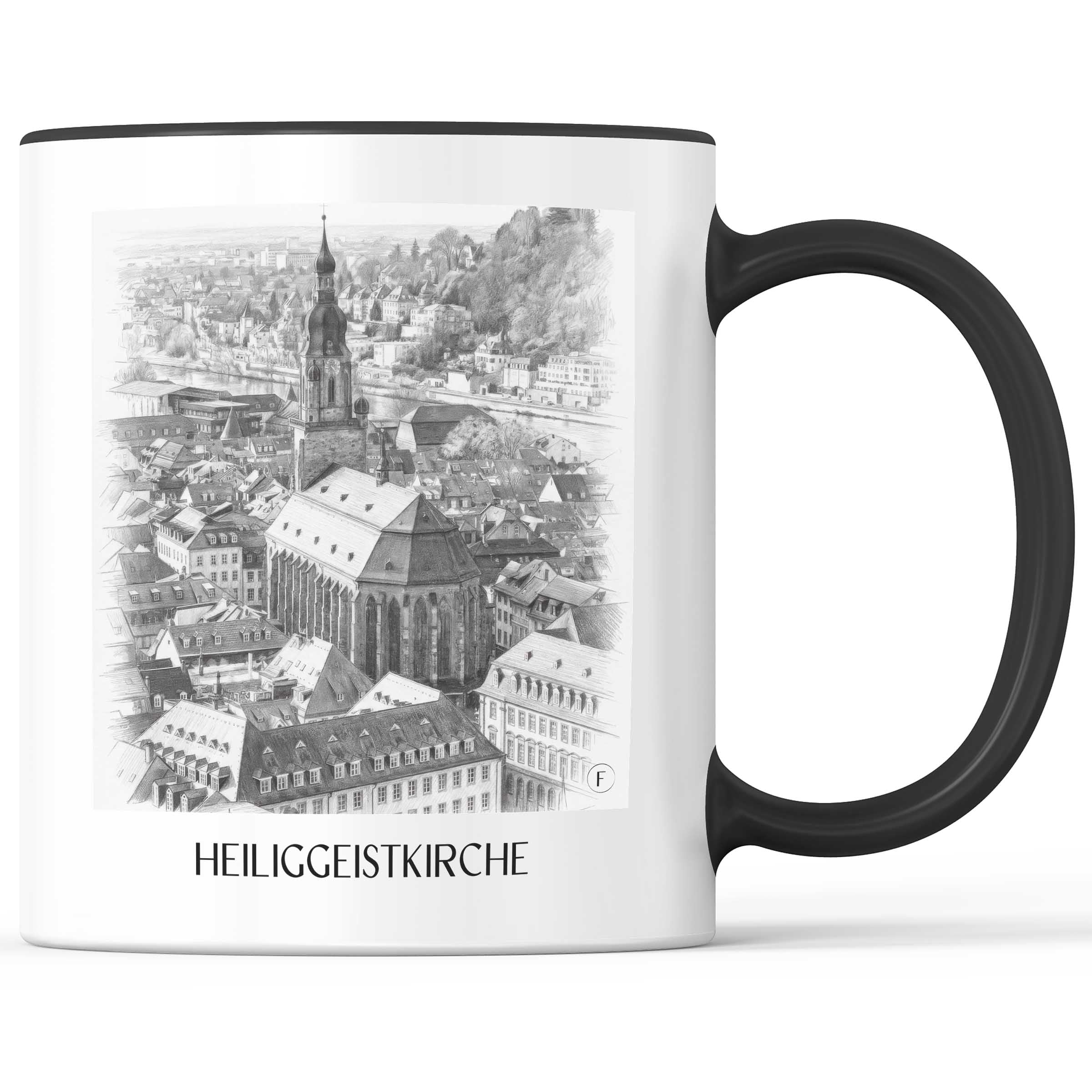 heiliggeistkirche-heidelberg-deutschland-kaffeebecher-bleistift-zeichnung-drawing