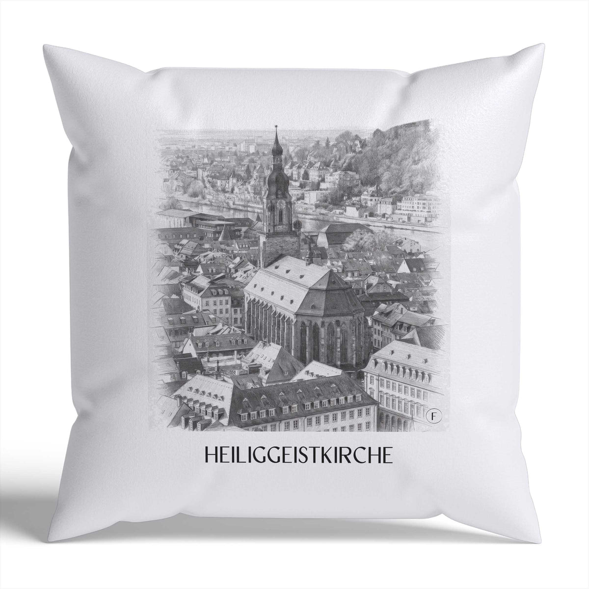 heiliggeistkirche-heidelberg-deutschland-kissenbezug-bleistift-zeichnung-drawing