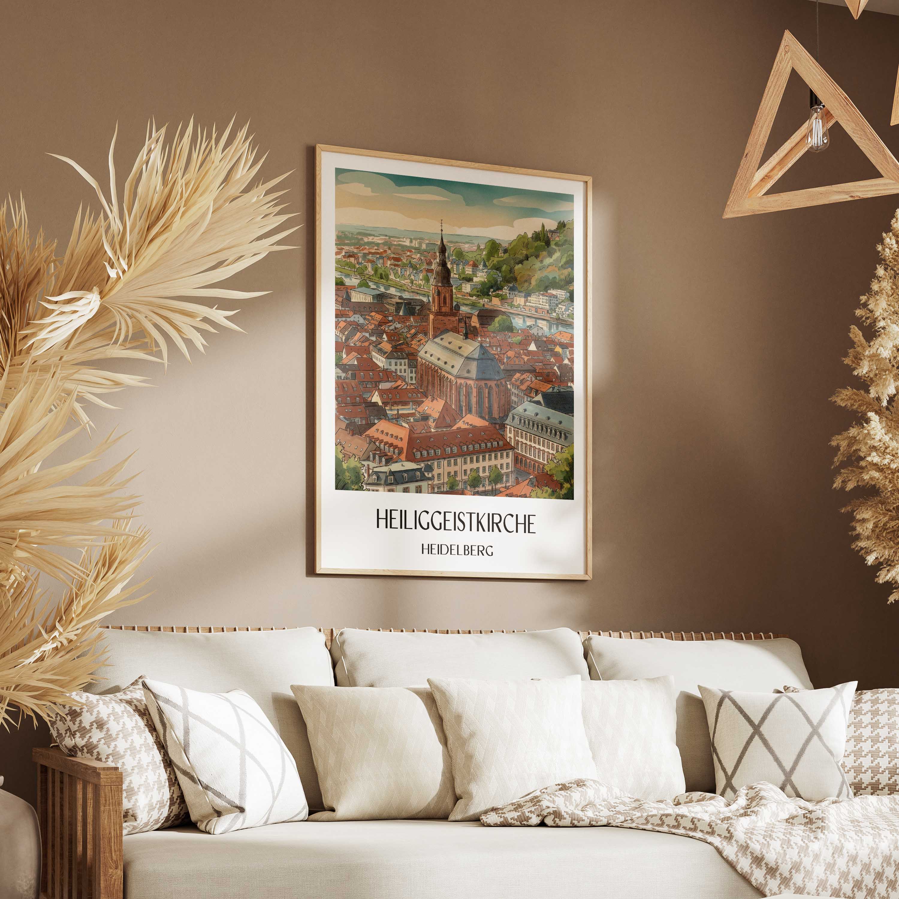 heiliggeistkirche-heidelberg-deutschland-poster-aquarell