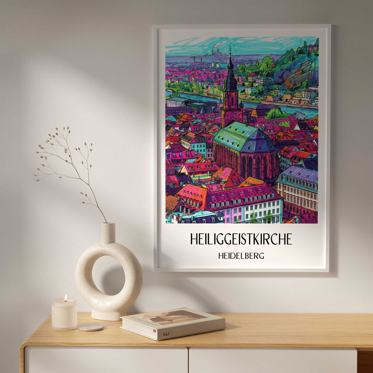 heiliggeistkirche-heidelberg-deutschland-poster-graffiti