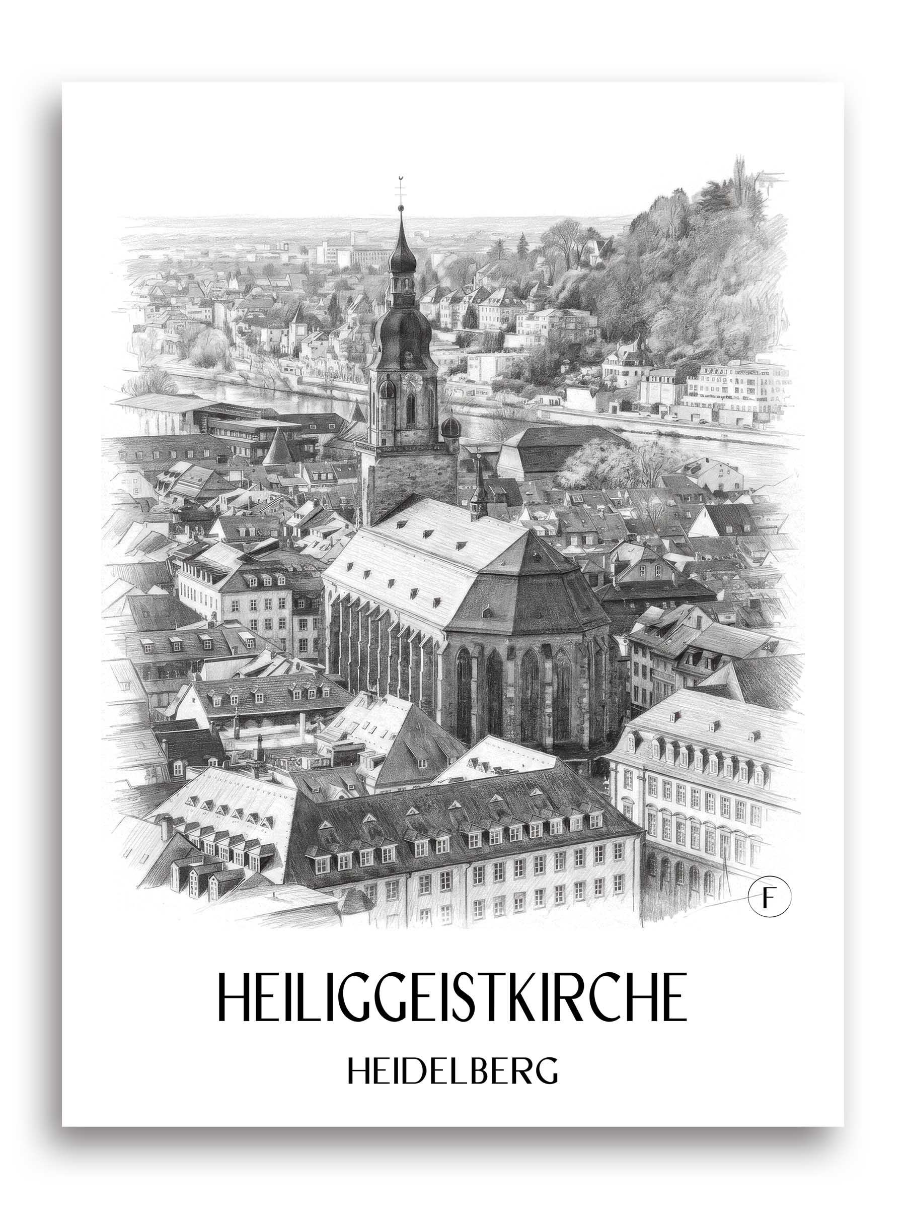 heiliggeistkirche-heidelberg-deutschland-poster-bleistift-zeichnung-drawing