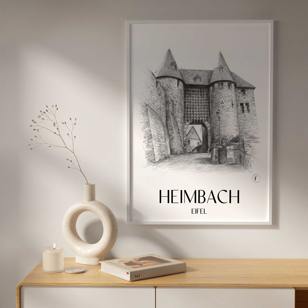 heimbach-eifel-deutschland-poster-bleistift-zeichnung-drawing