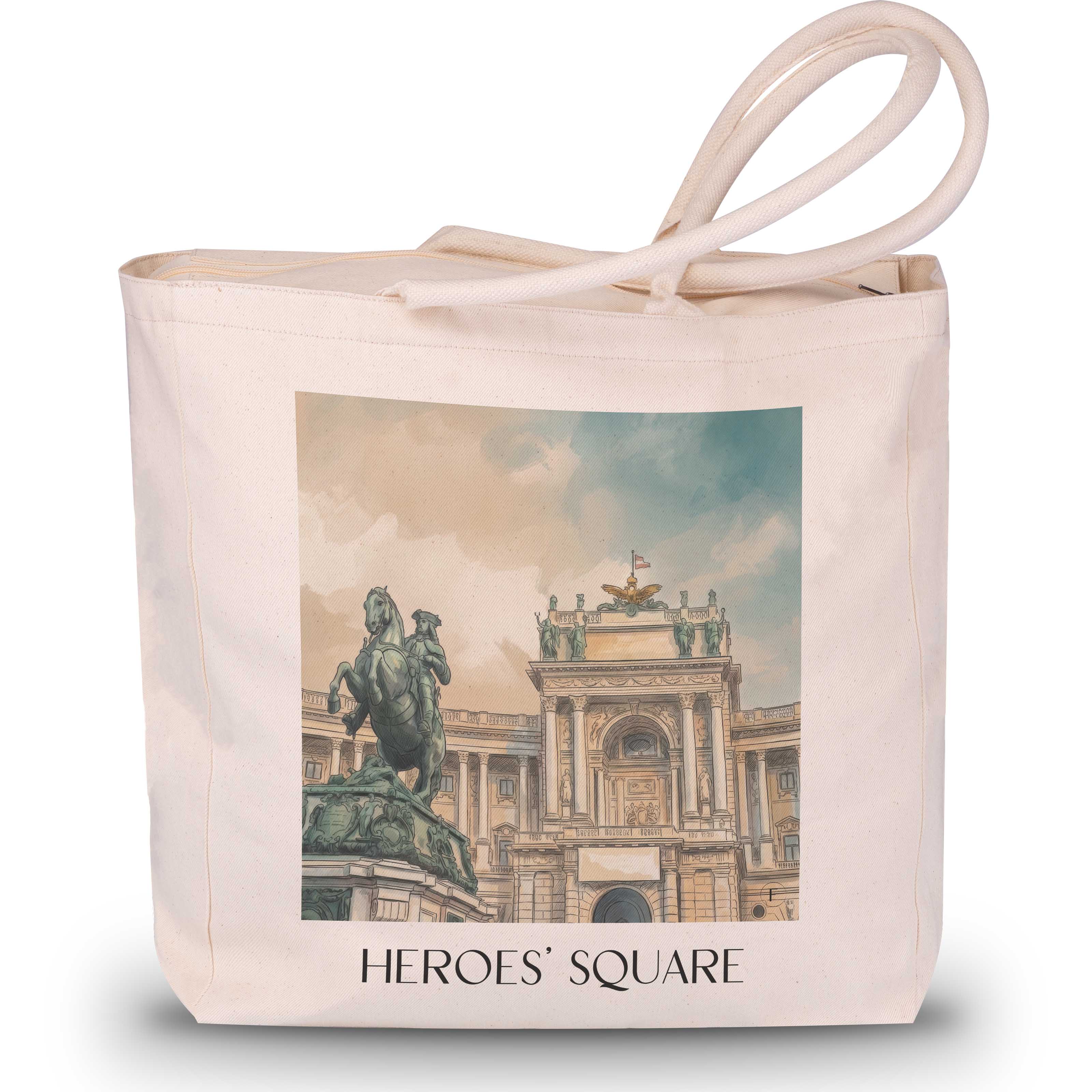 Heldenplatz Shopping Tasche - Wien - Österreich Tote Bag - Einkaufstasche im Aquarell Stil - favplace