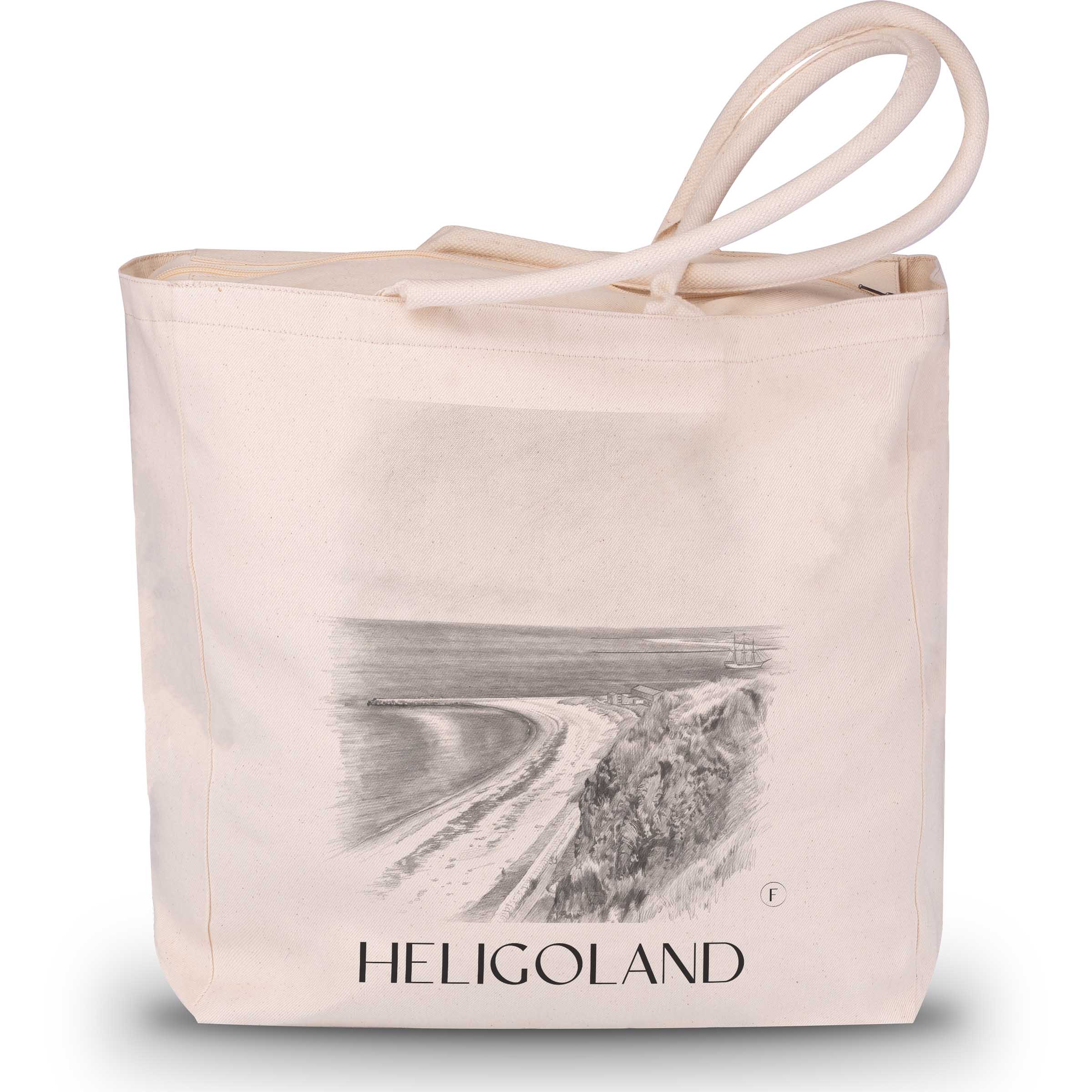 Helgoland Shopping Tasche - Schleswig-Holstein - Deutschland Tote Bag - Einkaufstasche im Zeichnung Stil - favplace