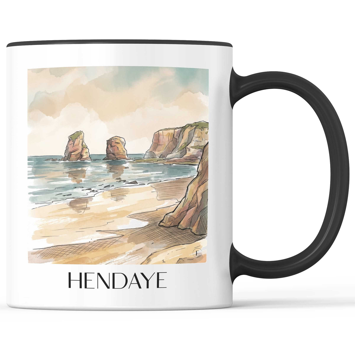 hendaye-pays-basque-frankreich-kaffeebecher-aquarell