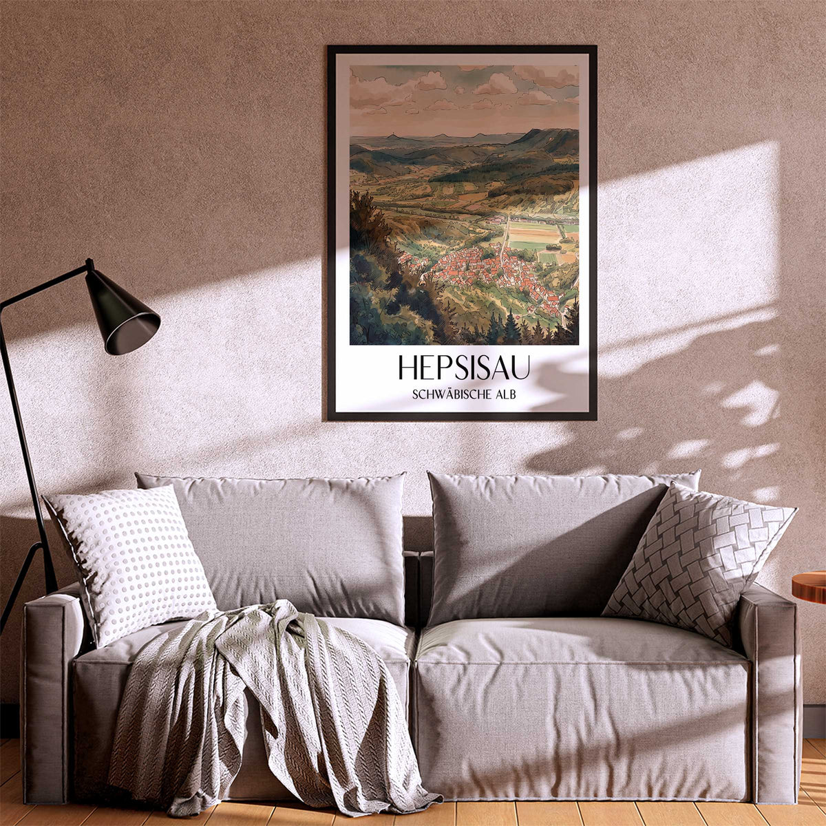 hepsisau-schwäbische-alb-deutschland-poster-aquarell