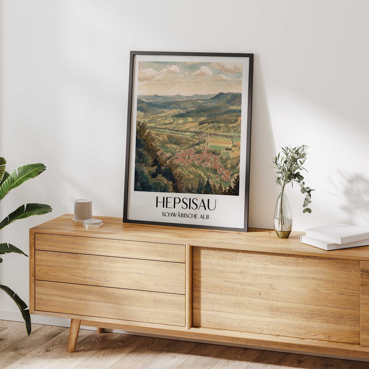 hepsisau-schwäbische-alb-deutschland-poster-aquarell