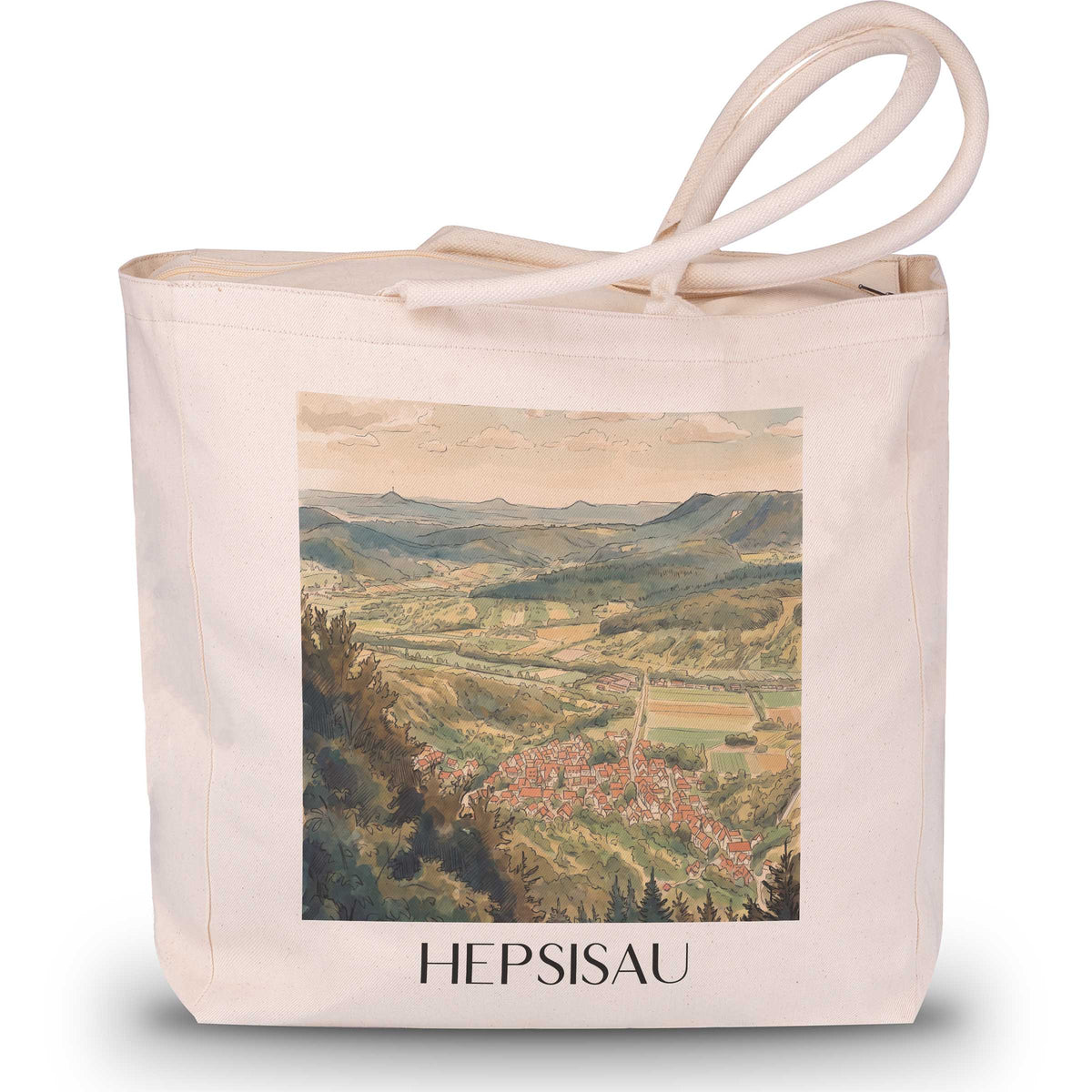 hepsisau-schwäbische-alb-deutschland-einkaufstasche-aquarell