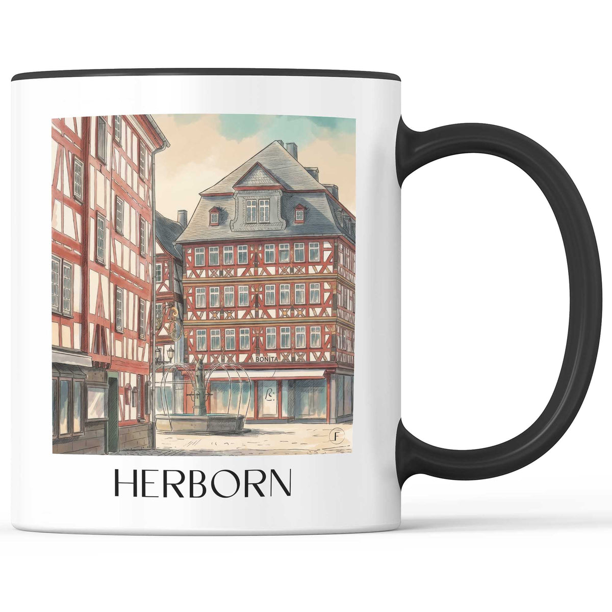 herborn-westerwald-deutschland-kaffeebecher-aquarell