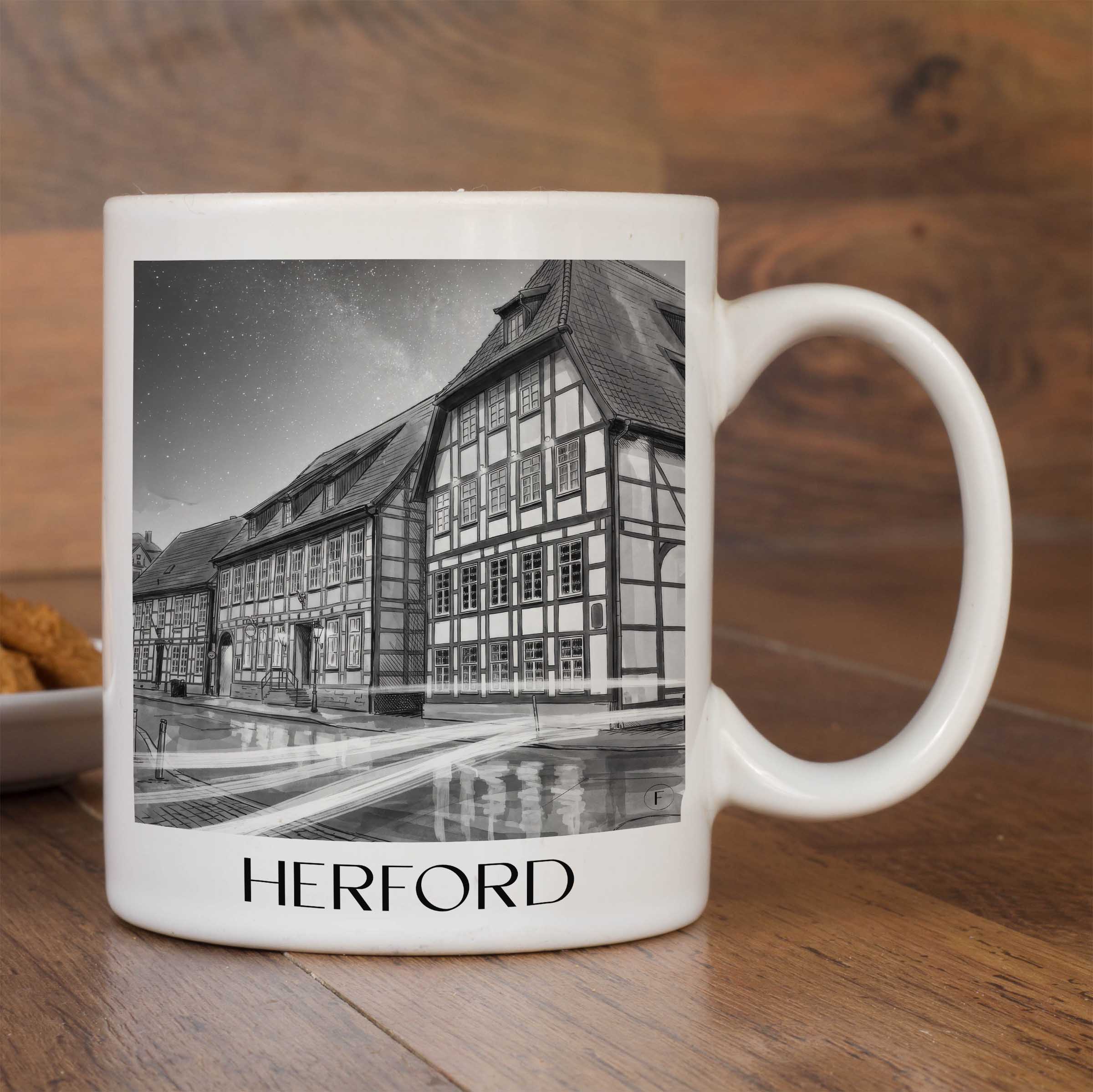 herford-ostwestfalen-deutschland-kaffeebecher-aquarell-schwarz-weiss