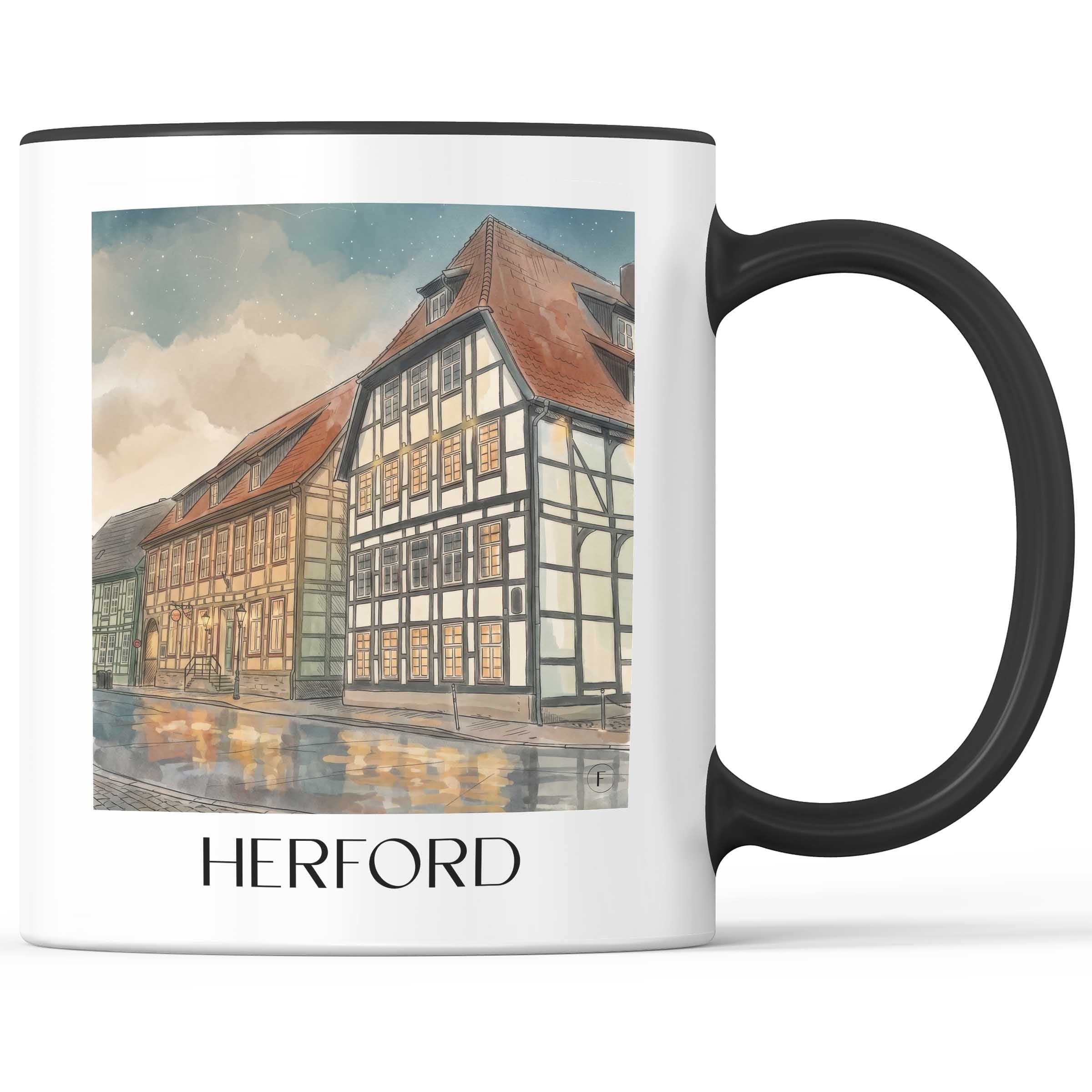 herford-ostwestfalen-deutschland-kaffeebecher-aquarell