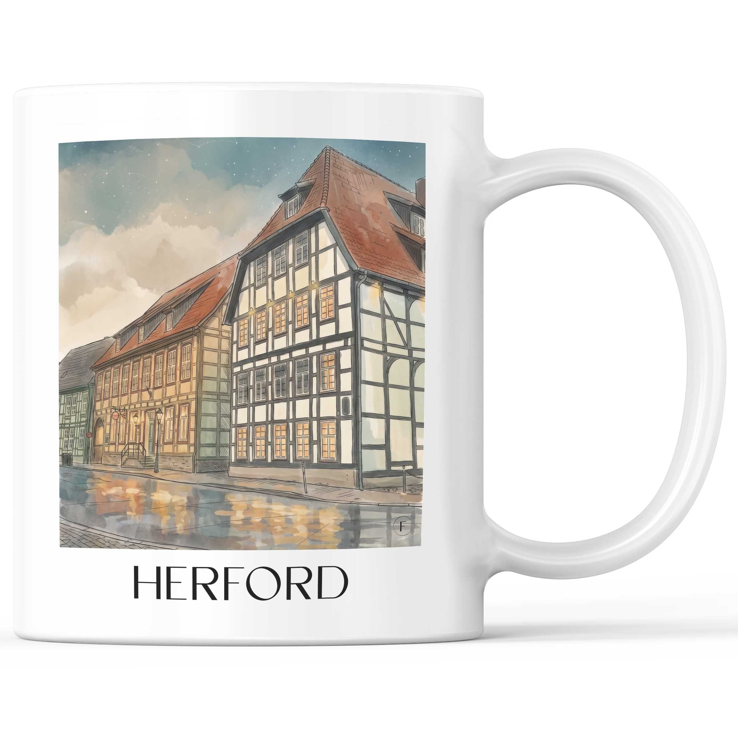herford-ostwestfalen-deutschland-kaffeebecher-aquarell
