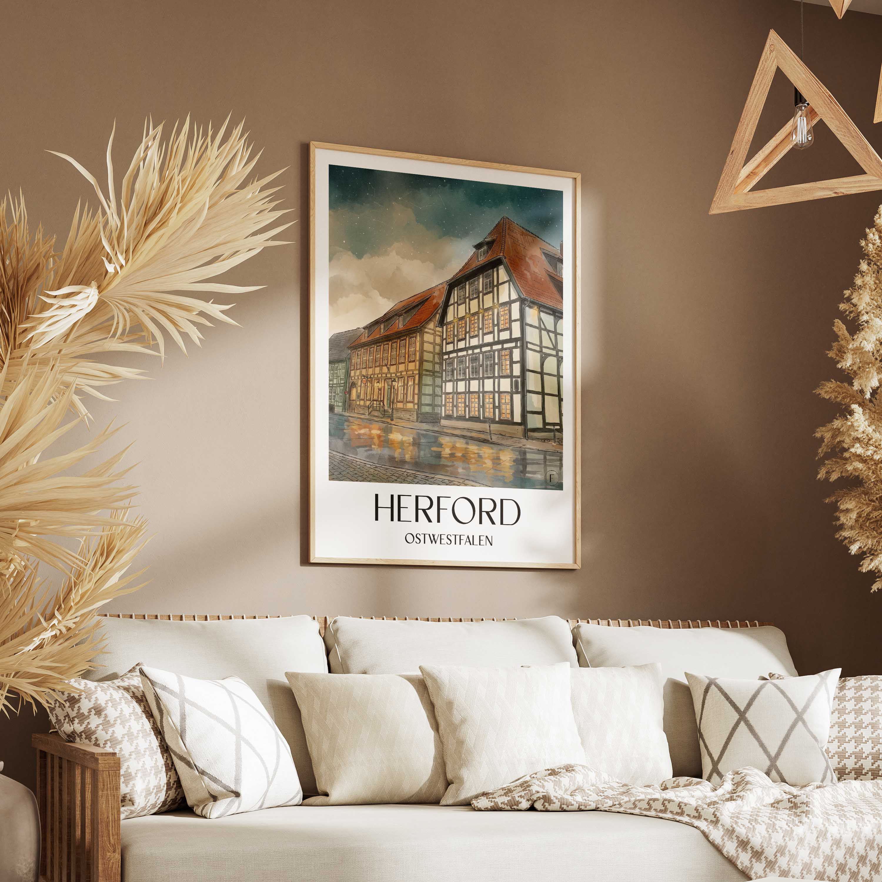 herford-ostwestfalen-deutschland-poster-aquarell