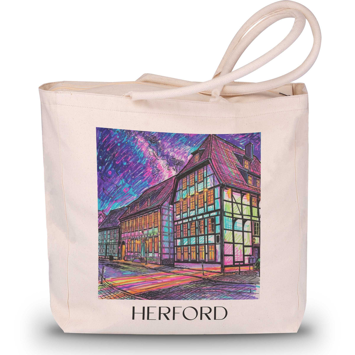 Herford Shopping Tasche - Ostwestfalen - Deutschland Tote Bag - Einkaufstasche im Tag Graffiti Stil - favplace