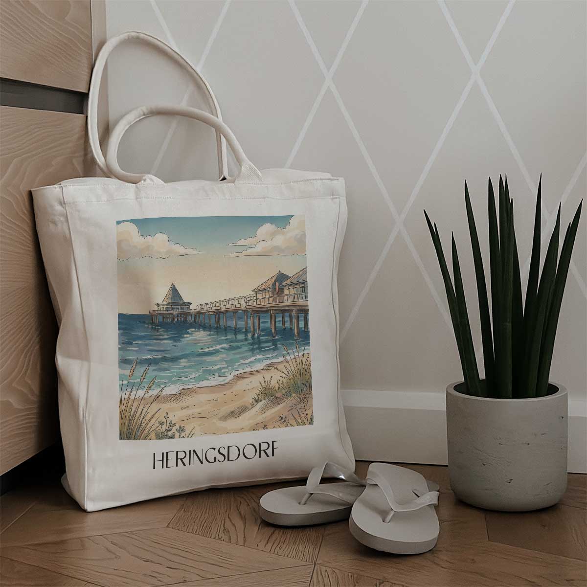 heringsdorf-usedom-deutschland-einkaufstasche-aquarell
