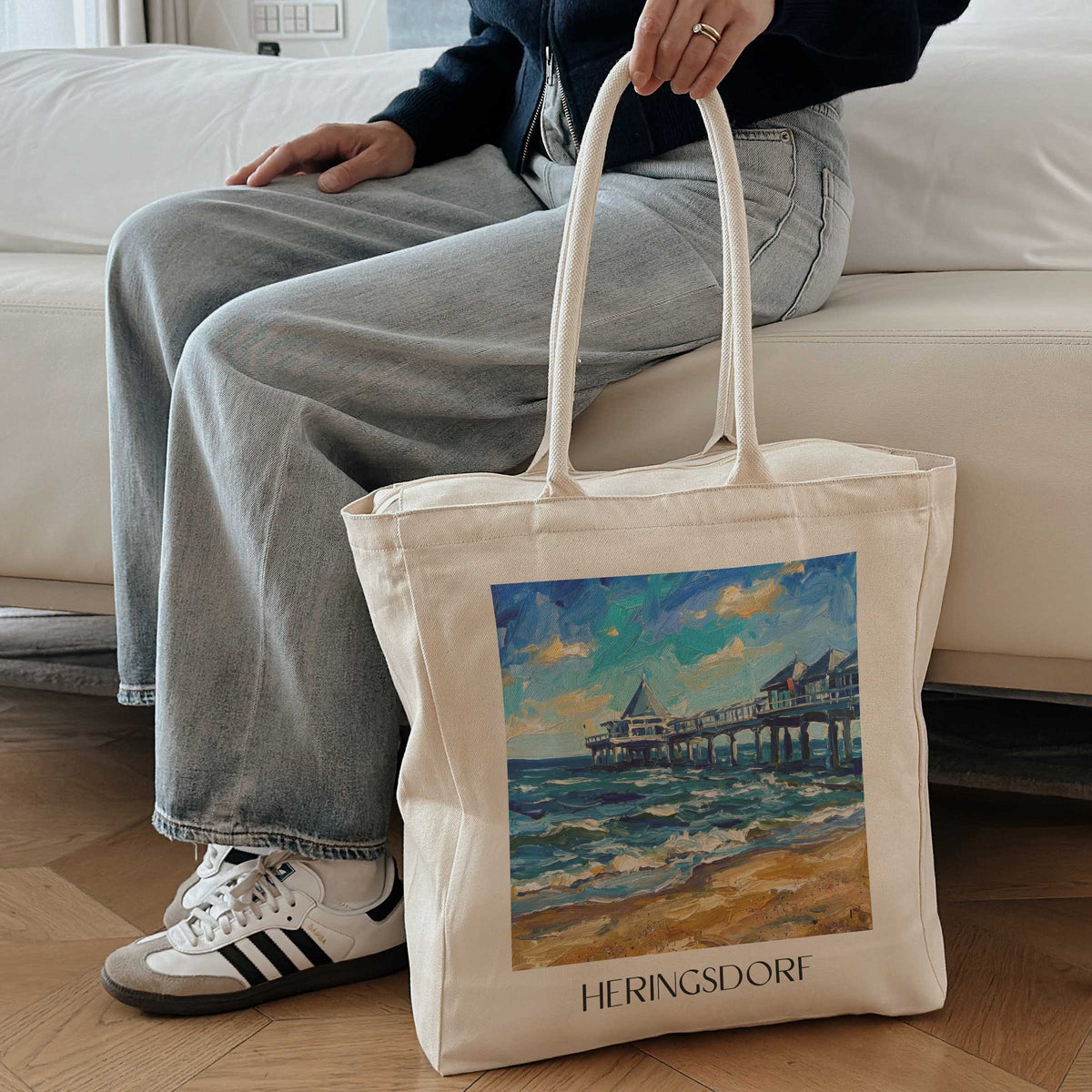 heringsdorf-usedom-deutschland-einkaufstasche-oil-painting-oelgemaelde
