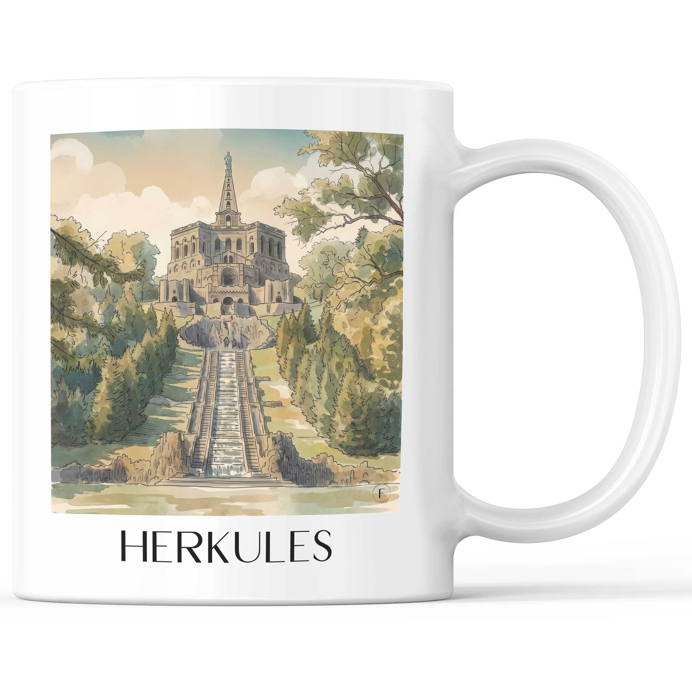 herkules-kassel-deutschland-kaffeebecher-aquarell